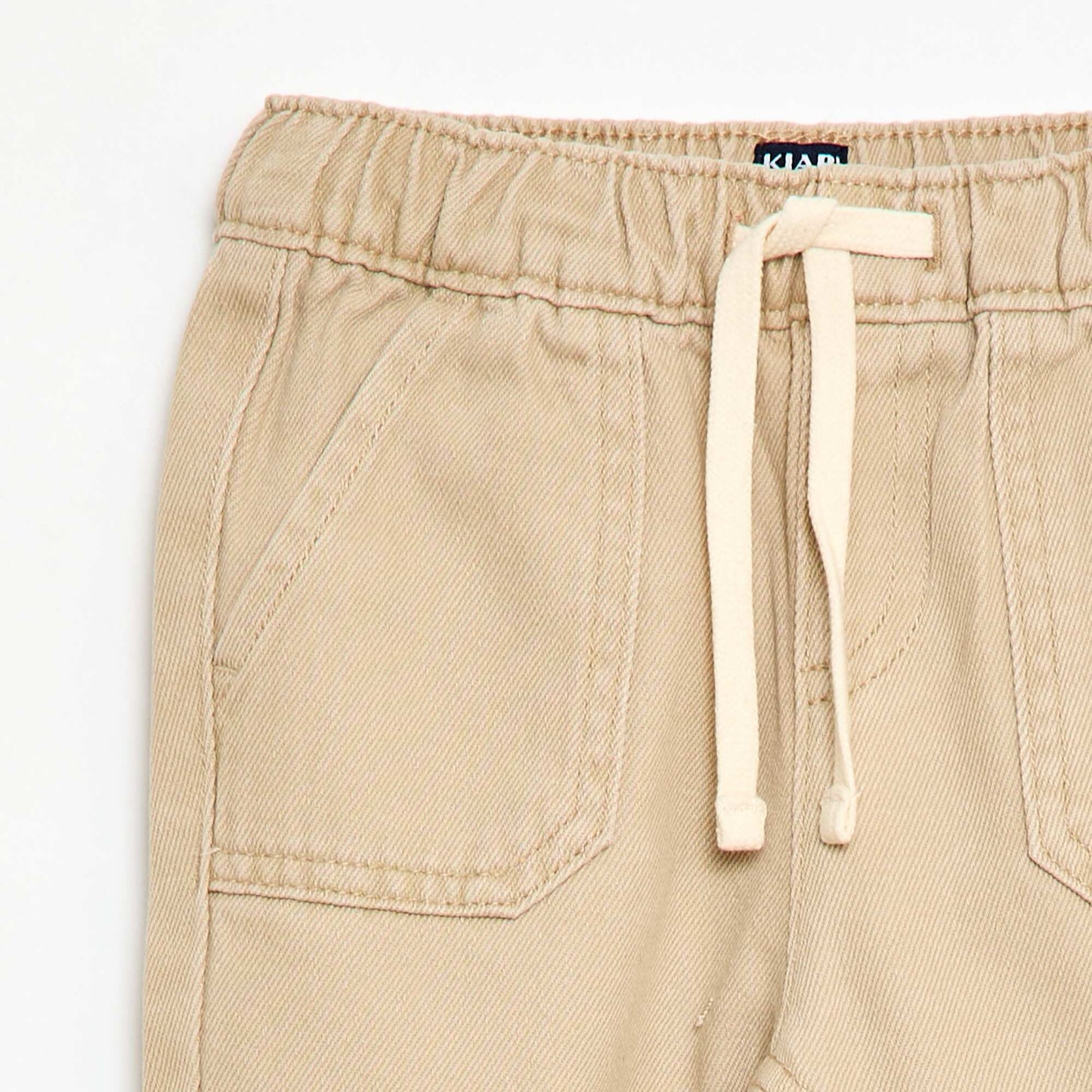 Relaxed Fit Plain Trousers BEIGE