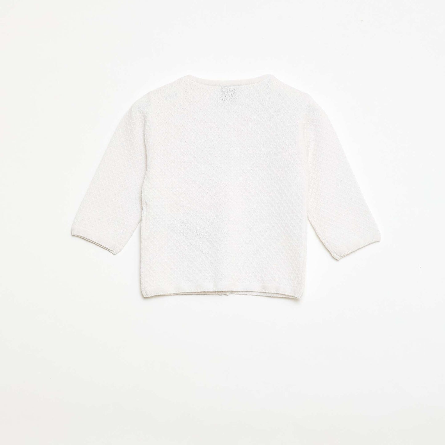 Plain Knit Cardigan WHITE
