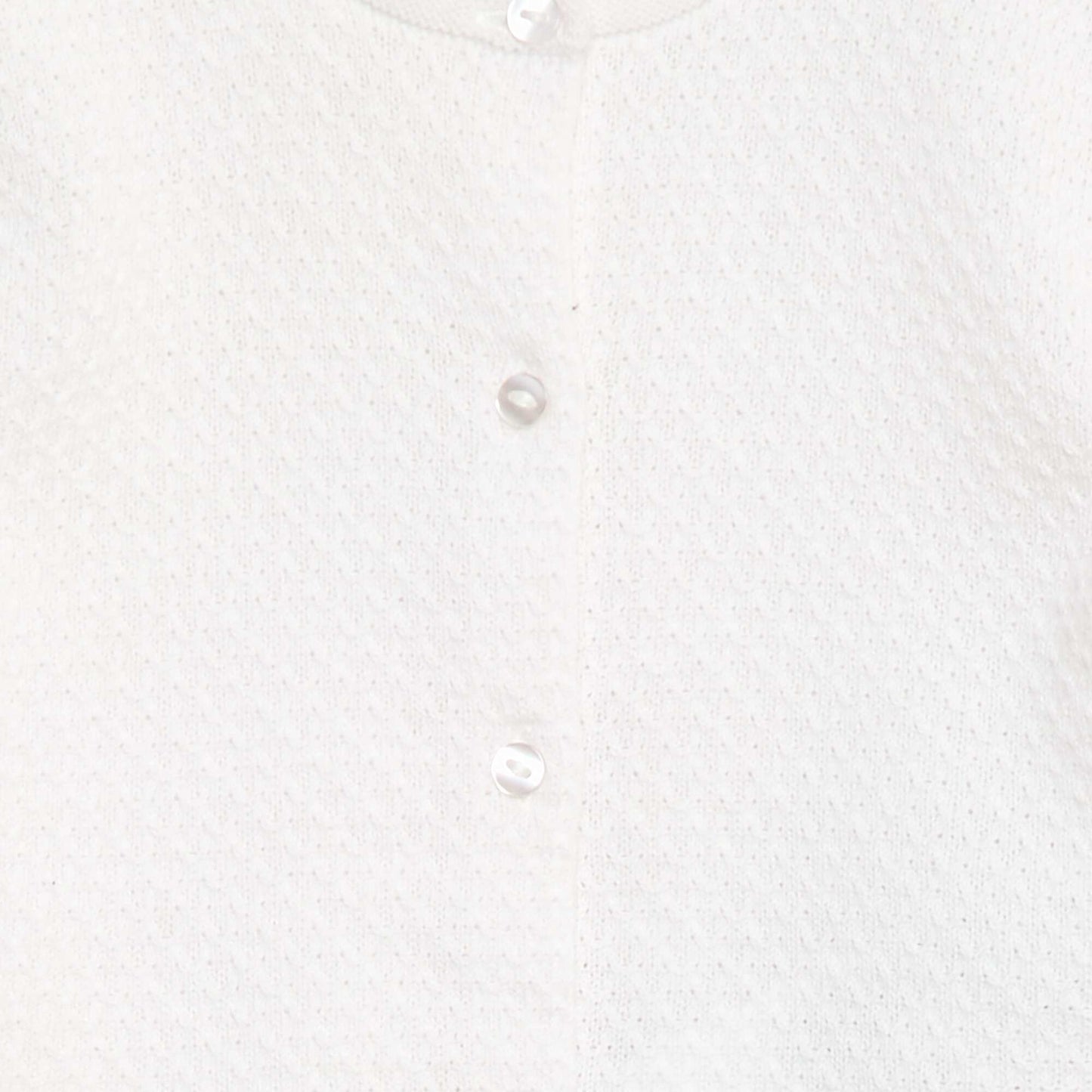 Plain Knit Cardigan WHITE