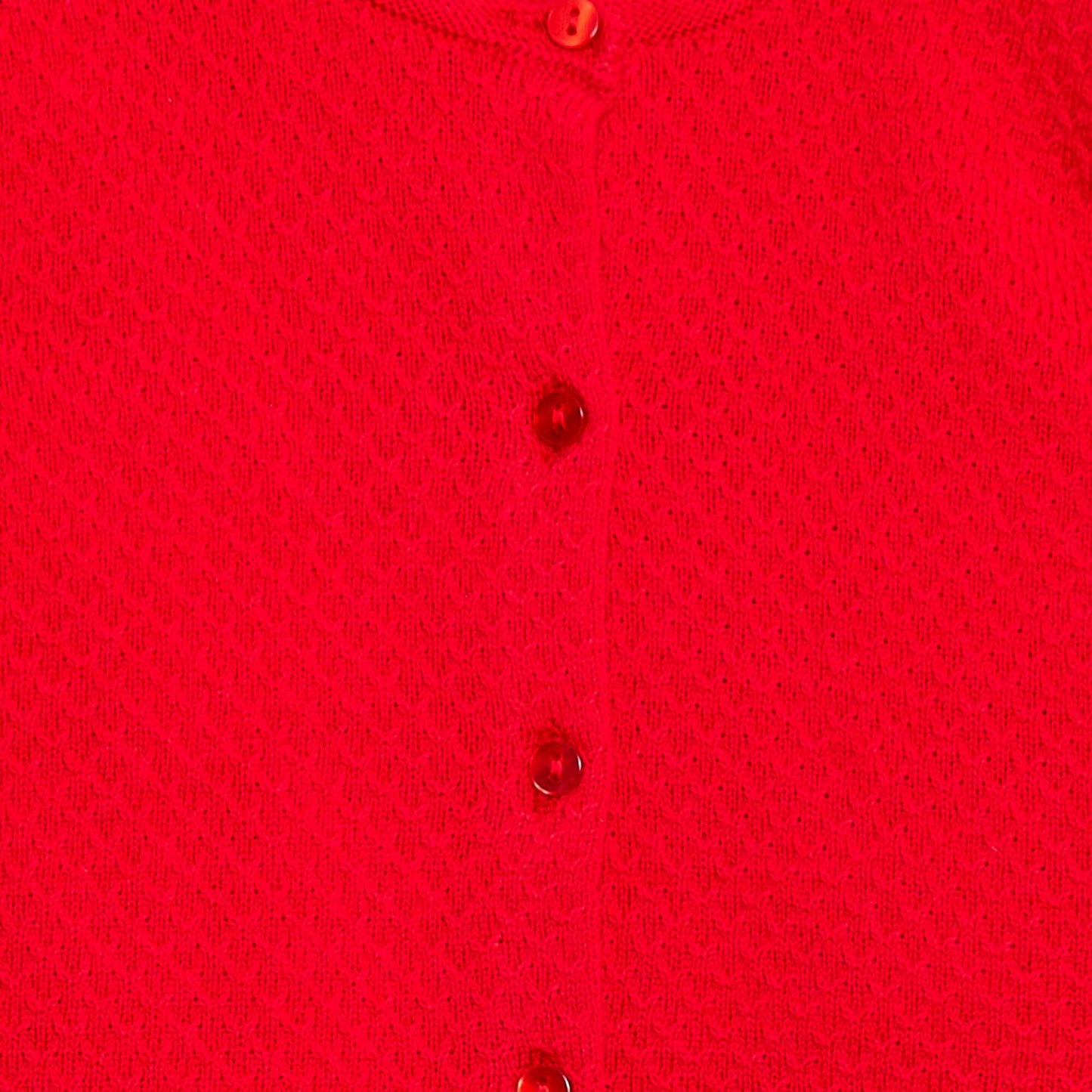 Plain Knit Cardigan RED