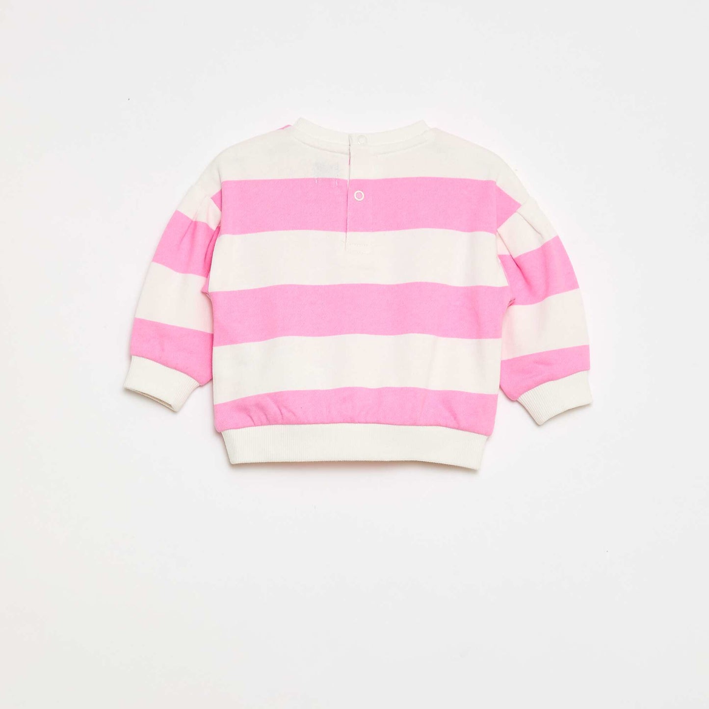 Lightweight French Terry Crew Neck Sweatshirt with Print PINK