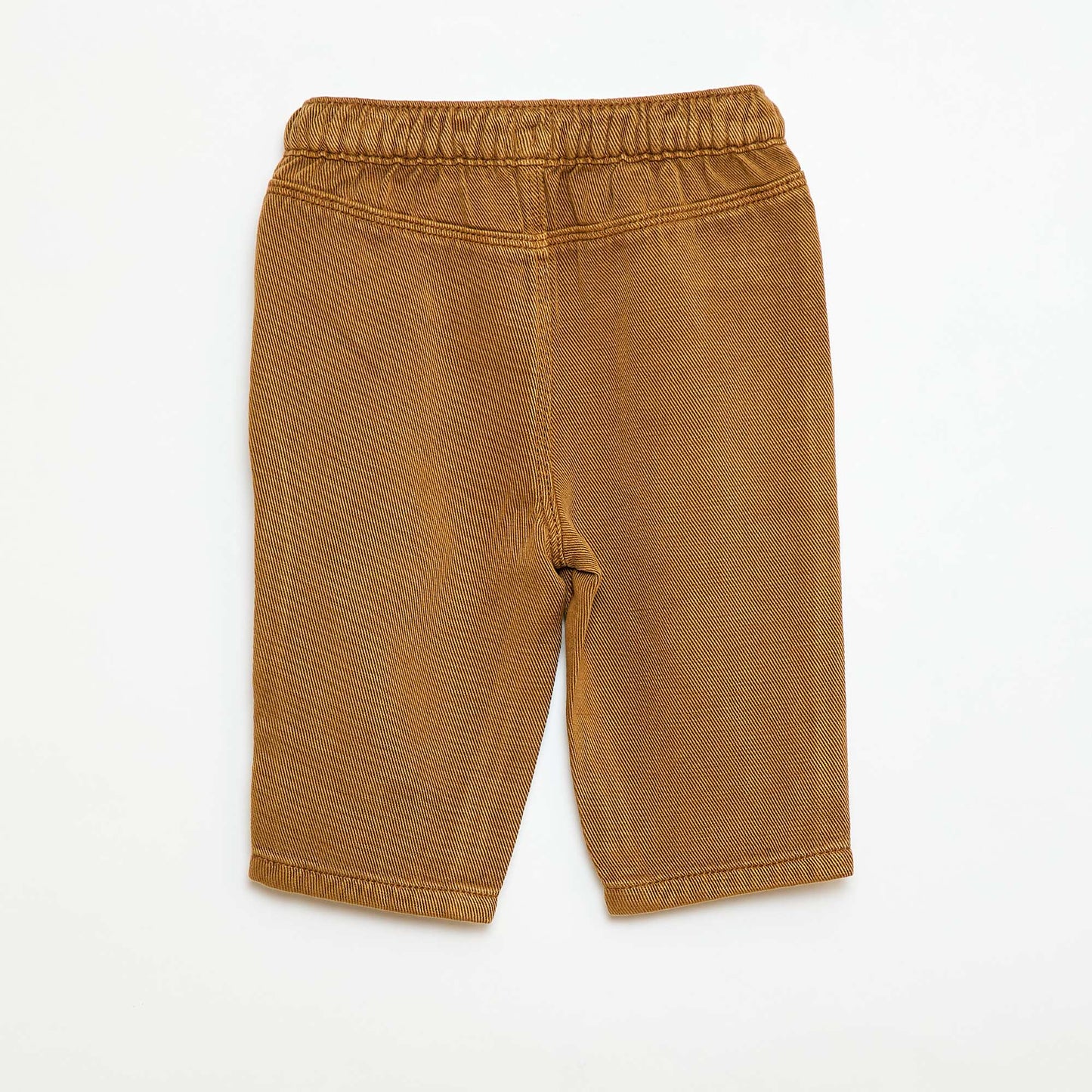 Relaxed Fit Soft Fabric Plain Trousers BROWN