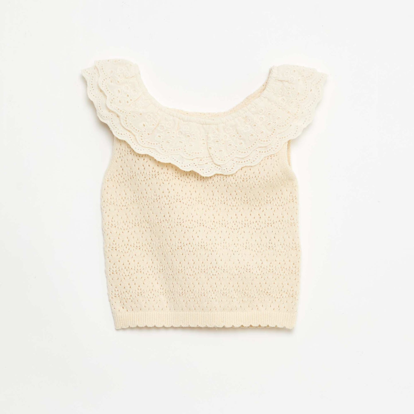Sleeveless Knit Sweater ECRU