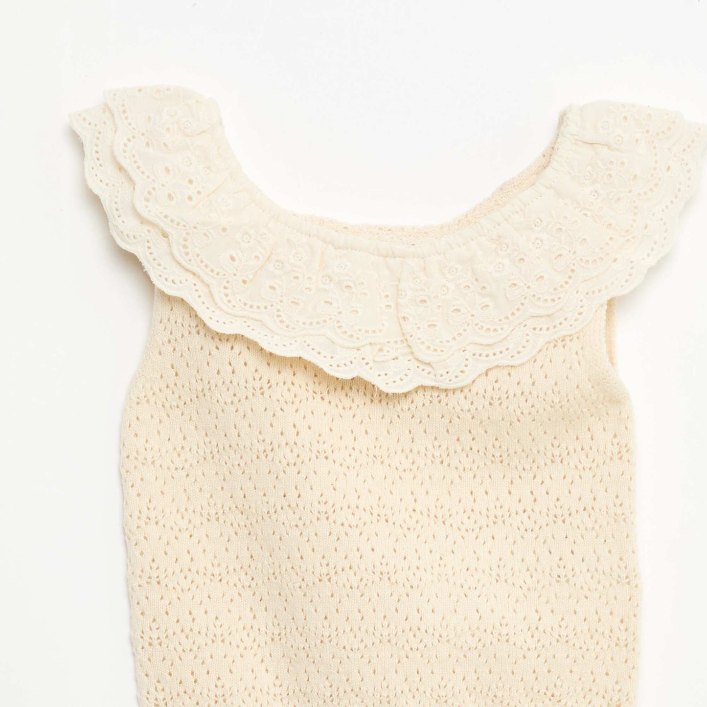 Sleeveless Knit Sweater ECRU
