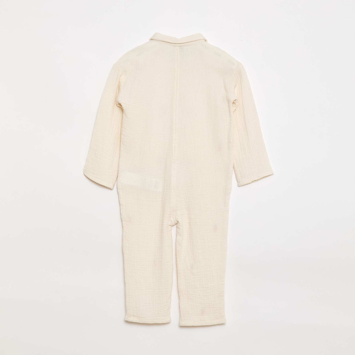 All-Over Print Cotton Romper WHITE