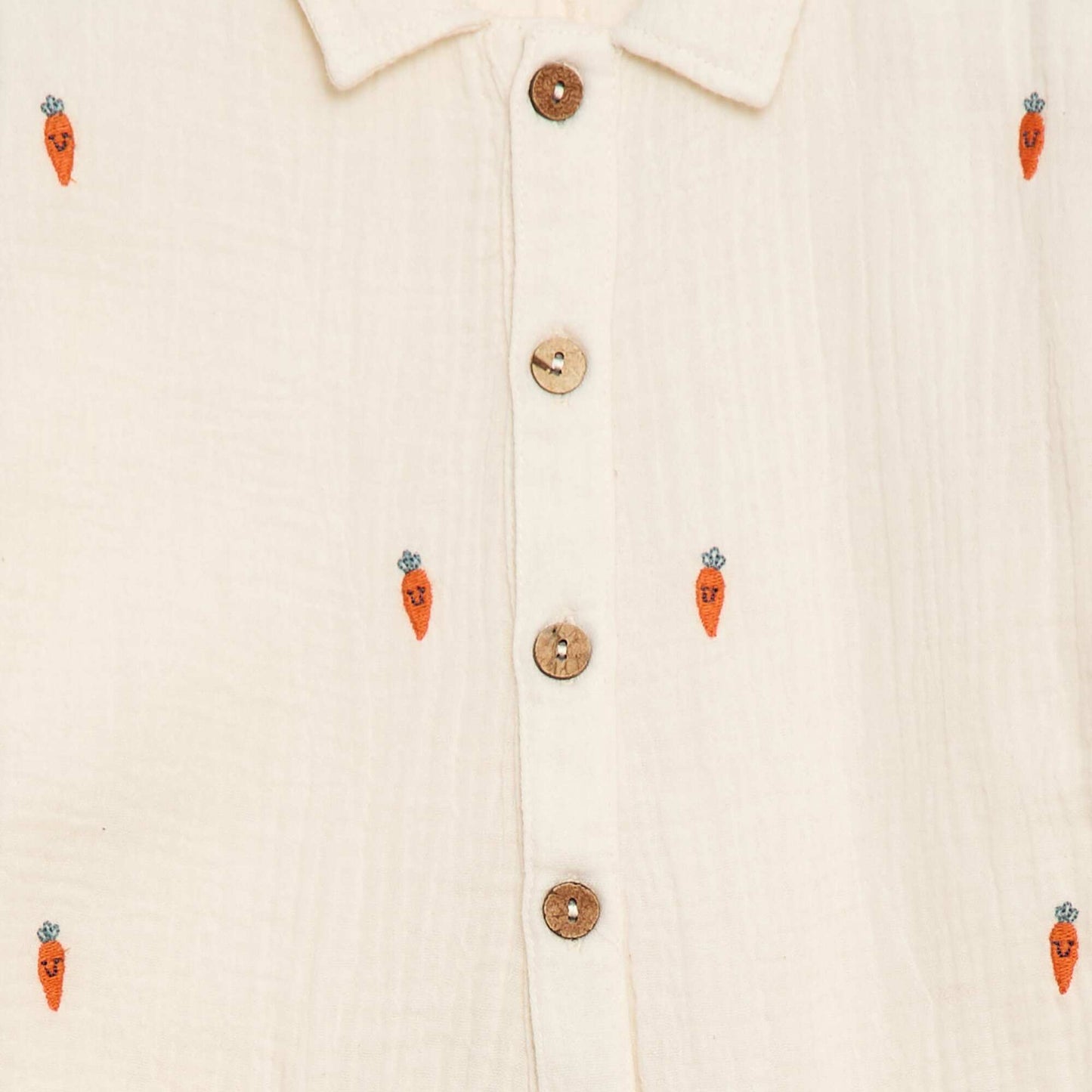 All-Over Print Cotton Romper WHITE