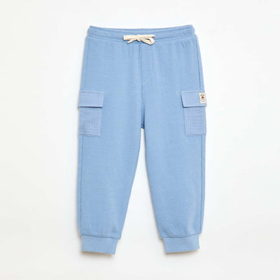 Waffle Knit Trousers BLUE