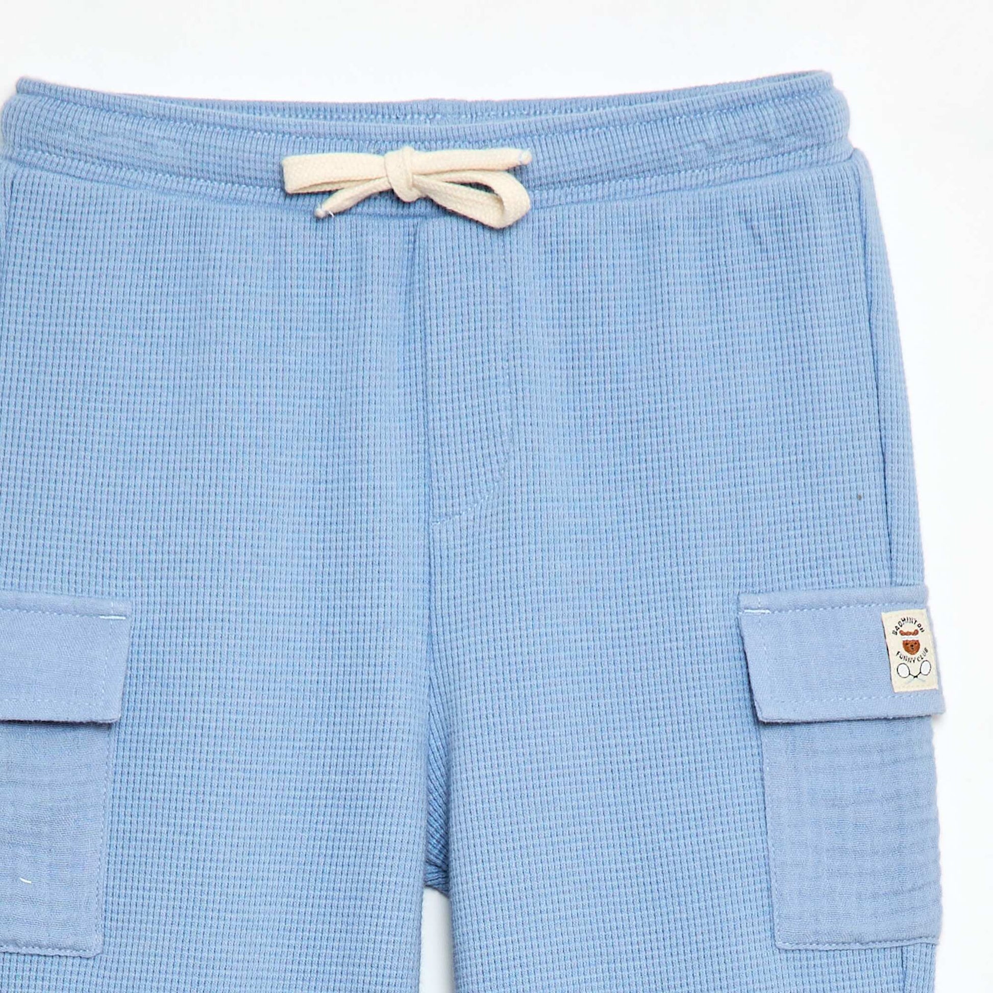 Waffle Knit Trousers BLUE