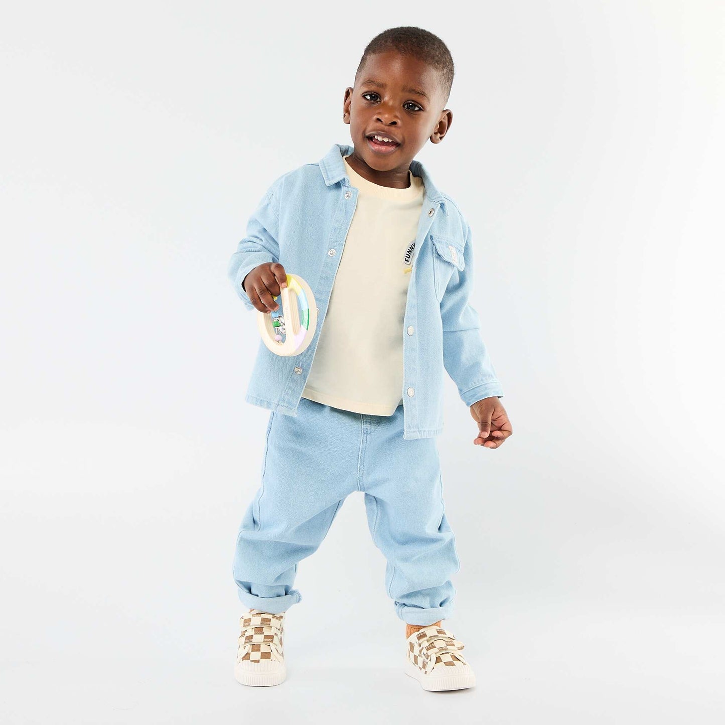 Regular Fit Denim Shirt in Cotton BLUE