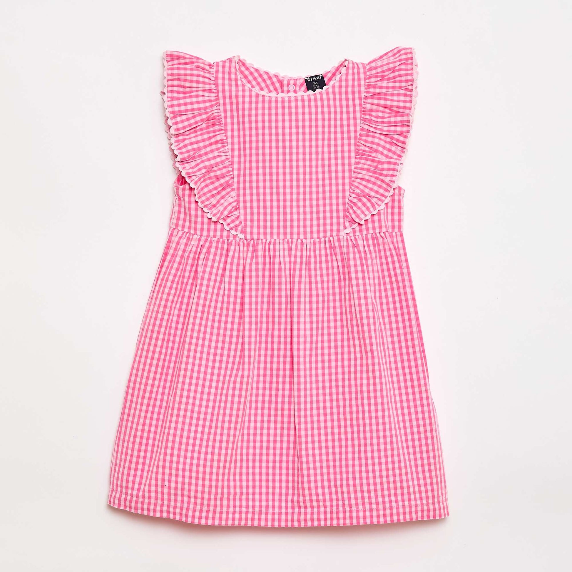 Short-Sleeved Ruffle Dress PINK