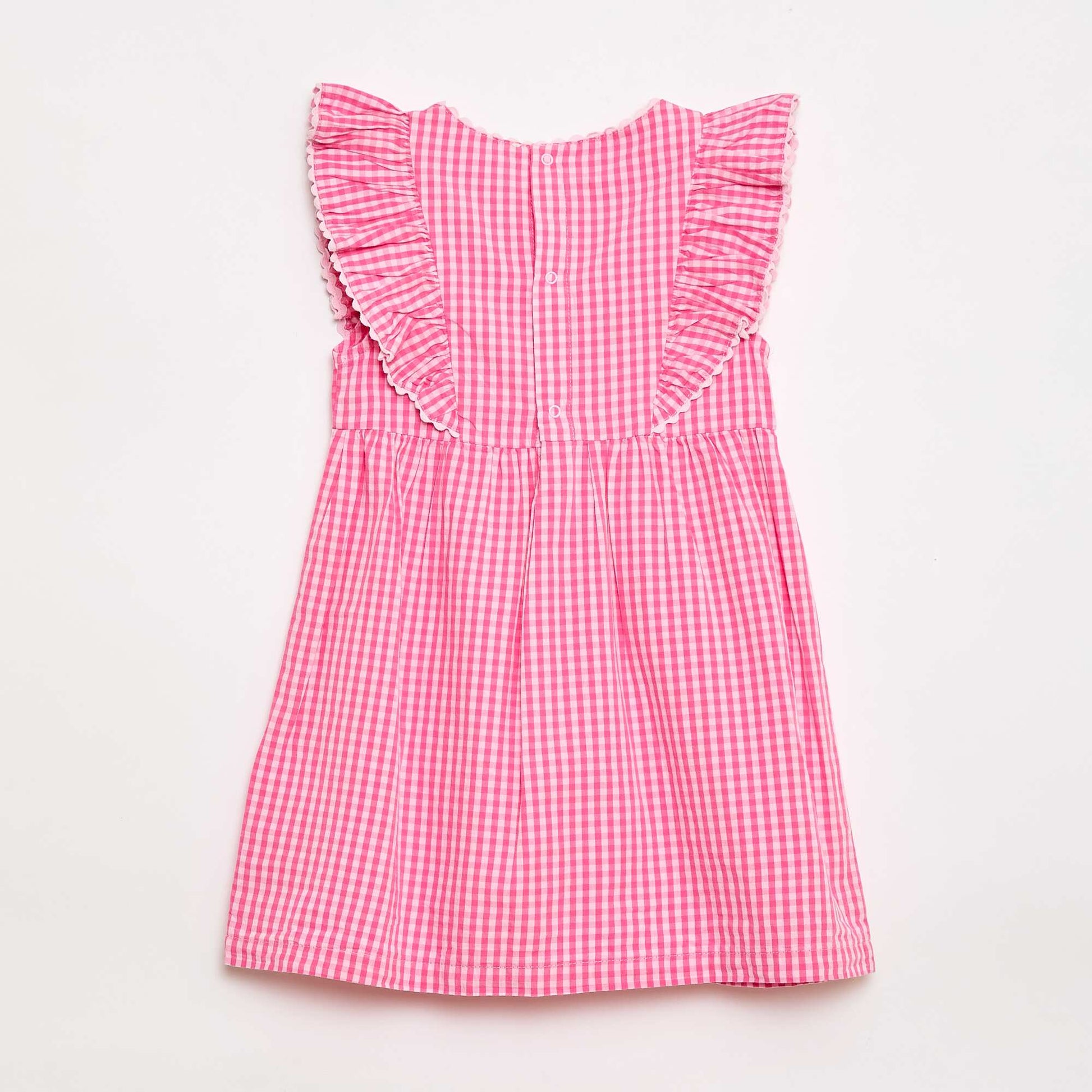 Short-Sleeved Ruffle Dress PINK