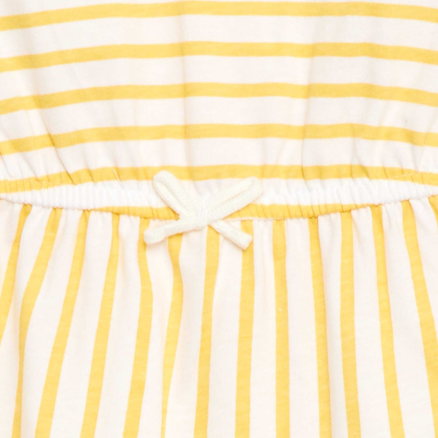 Short-Sleeved Cotton Jersey Dress YELLOW