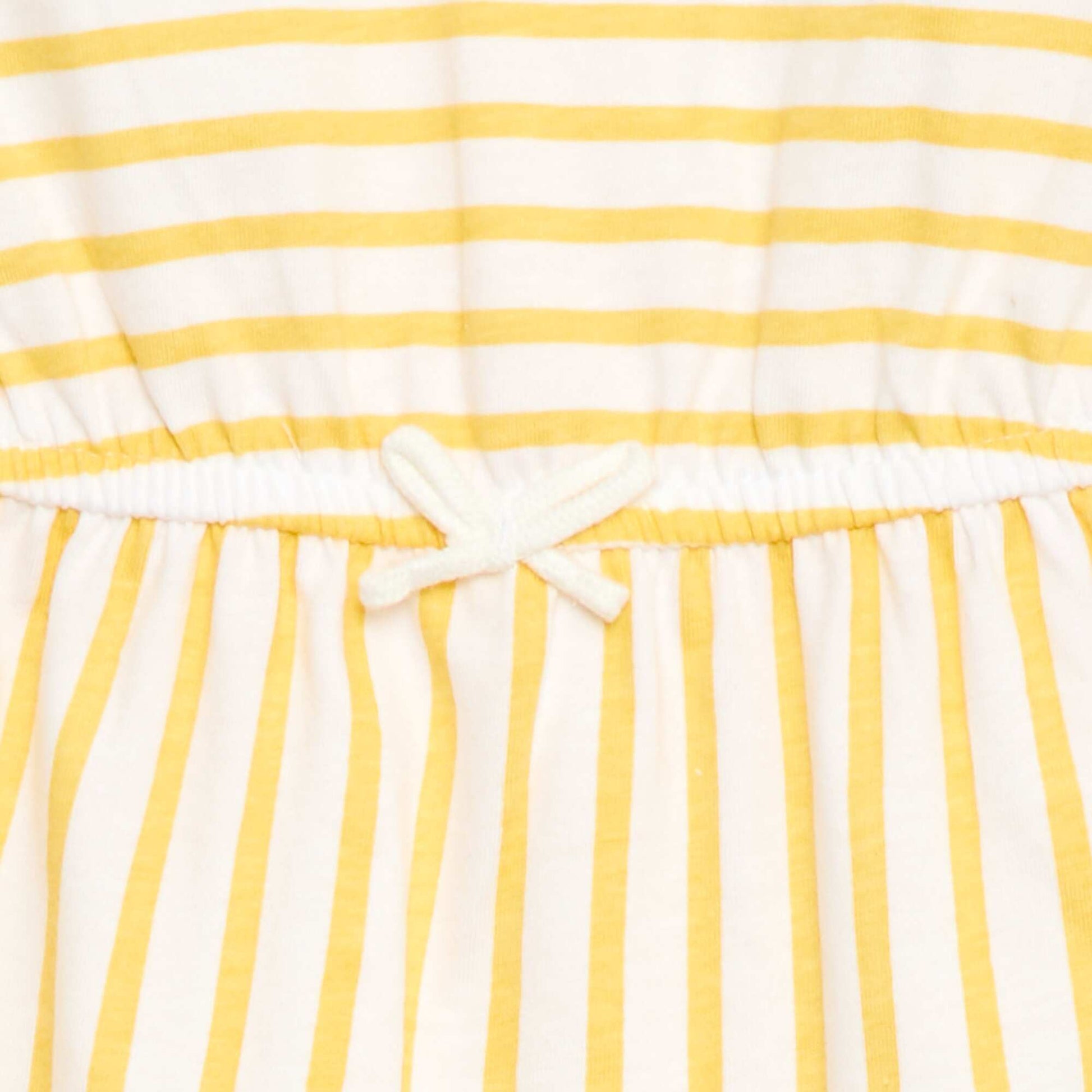 Short-Sleeved Cotton Jersey Dress YELLOW