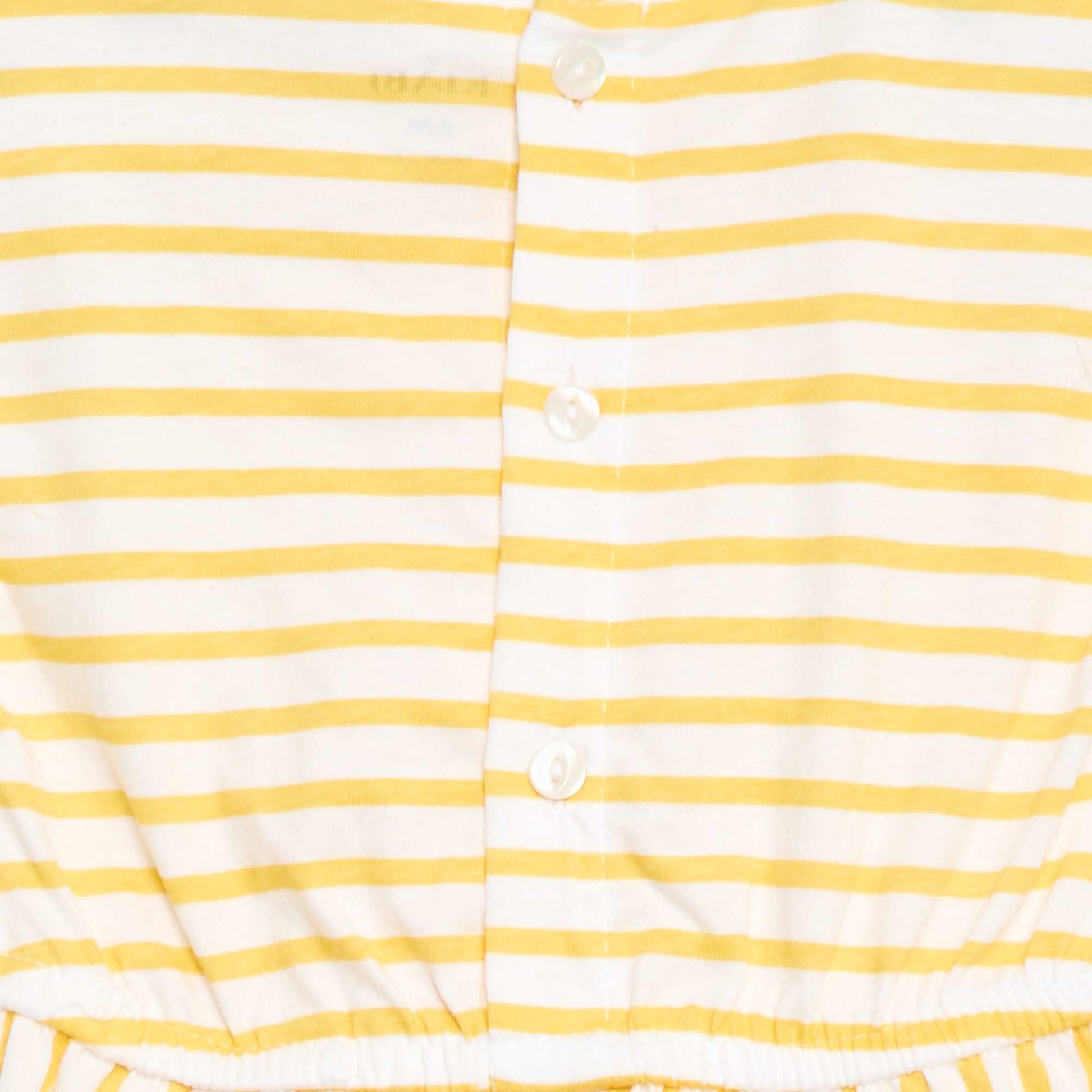 Short-Sleeved Cotton Jersey Dress YELLOW