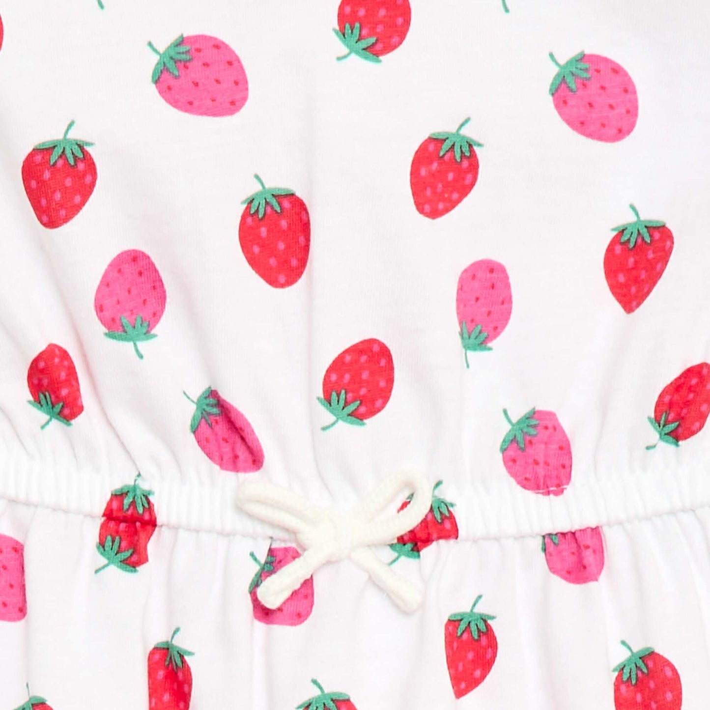 Short-Sleeved Cotton Jersey Dress WHITE