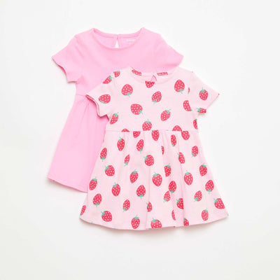 2-Pack Short-Sleeve Dresses PINK