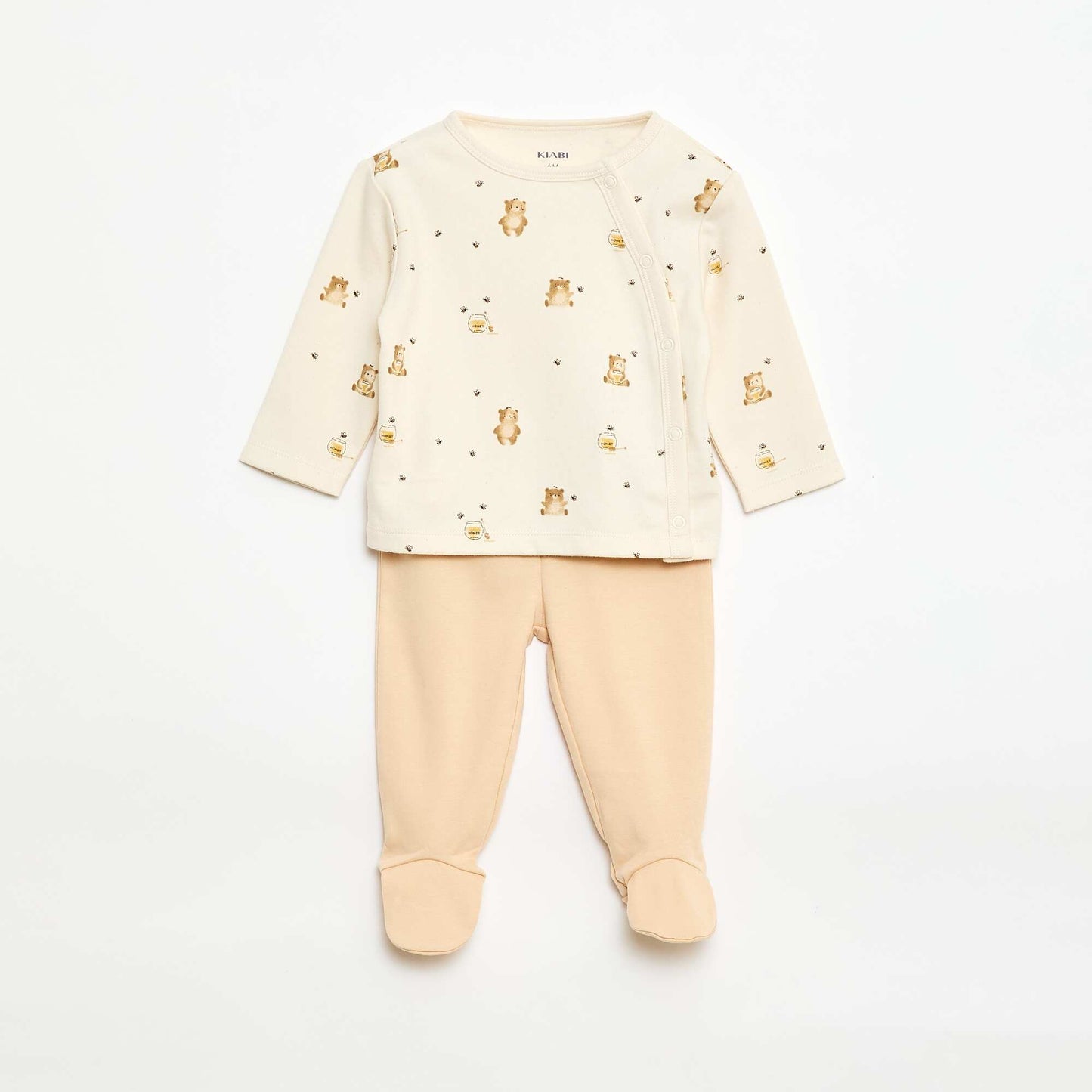 Fleece Pajama Set - 2 Pieces WHITE