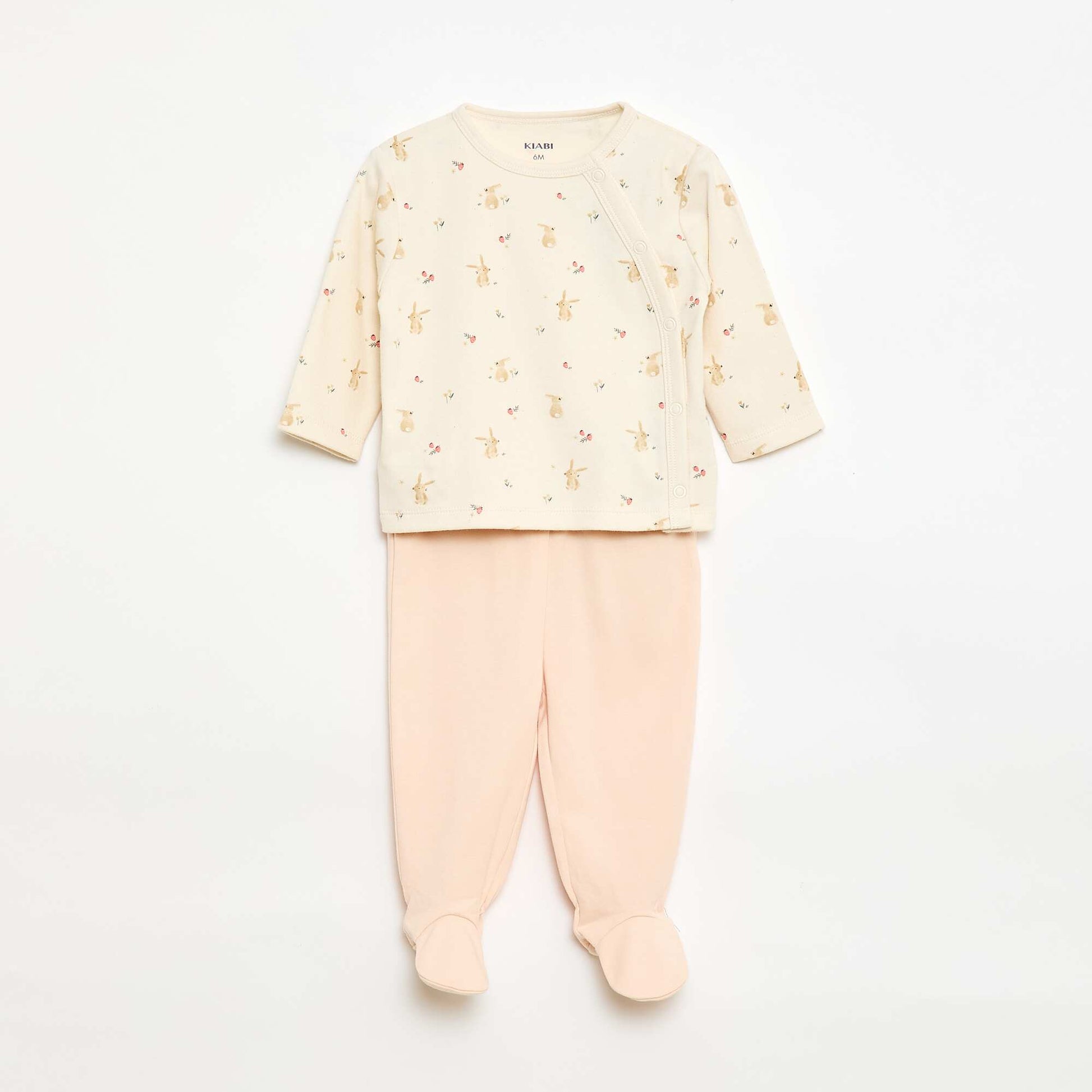 Fleece Pajama Set - 2 Pieces WHITE