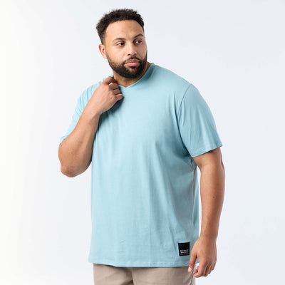 Short-Sleeve Jersey Knit T-Shirt BLUE