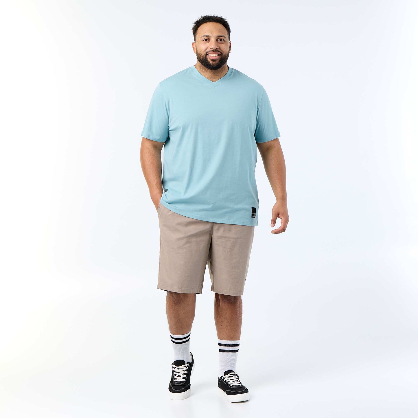 Short-Sleeve Jersey Knit T-Shirt BLUE
