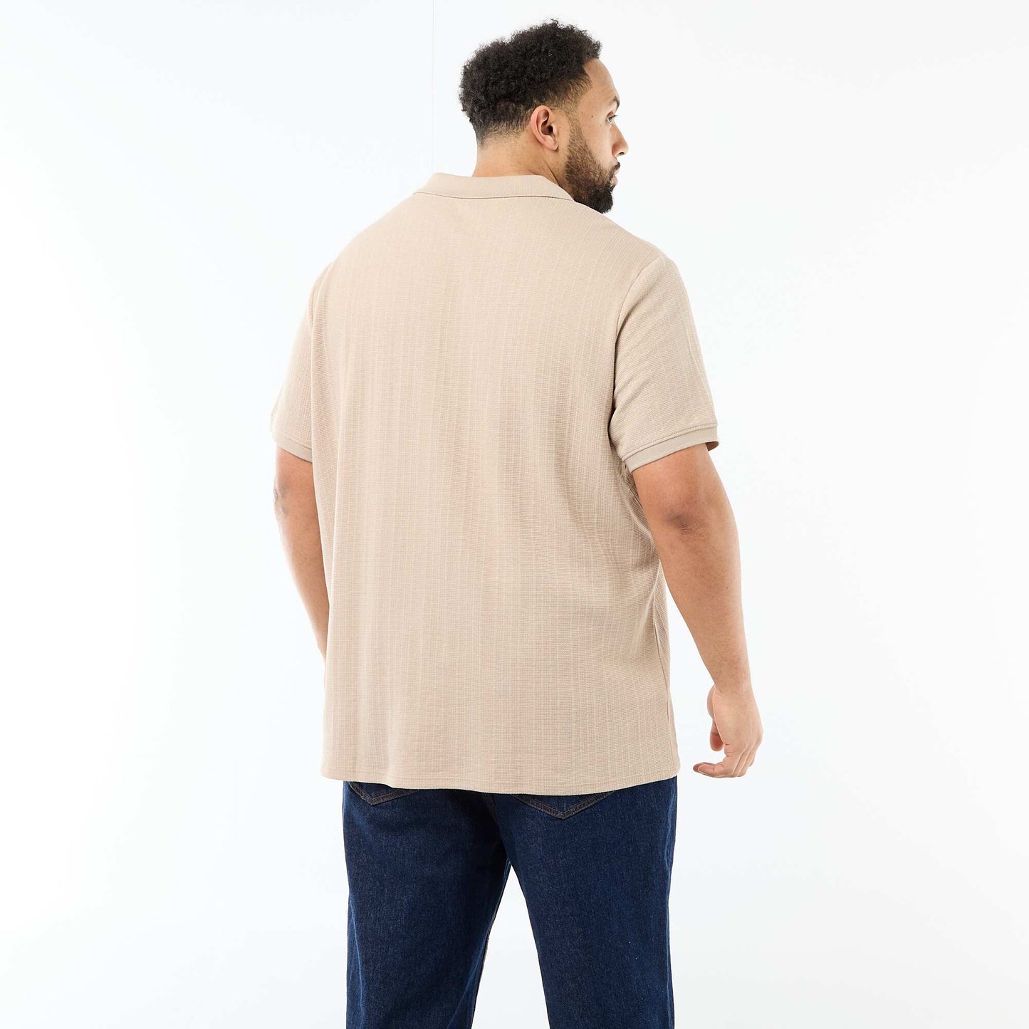 Regular Fit Short-Sleeve Polo Shirt BEIGE