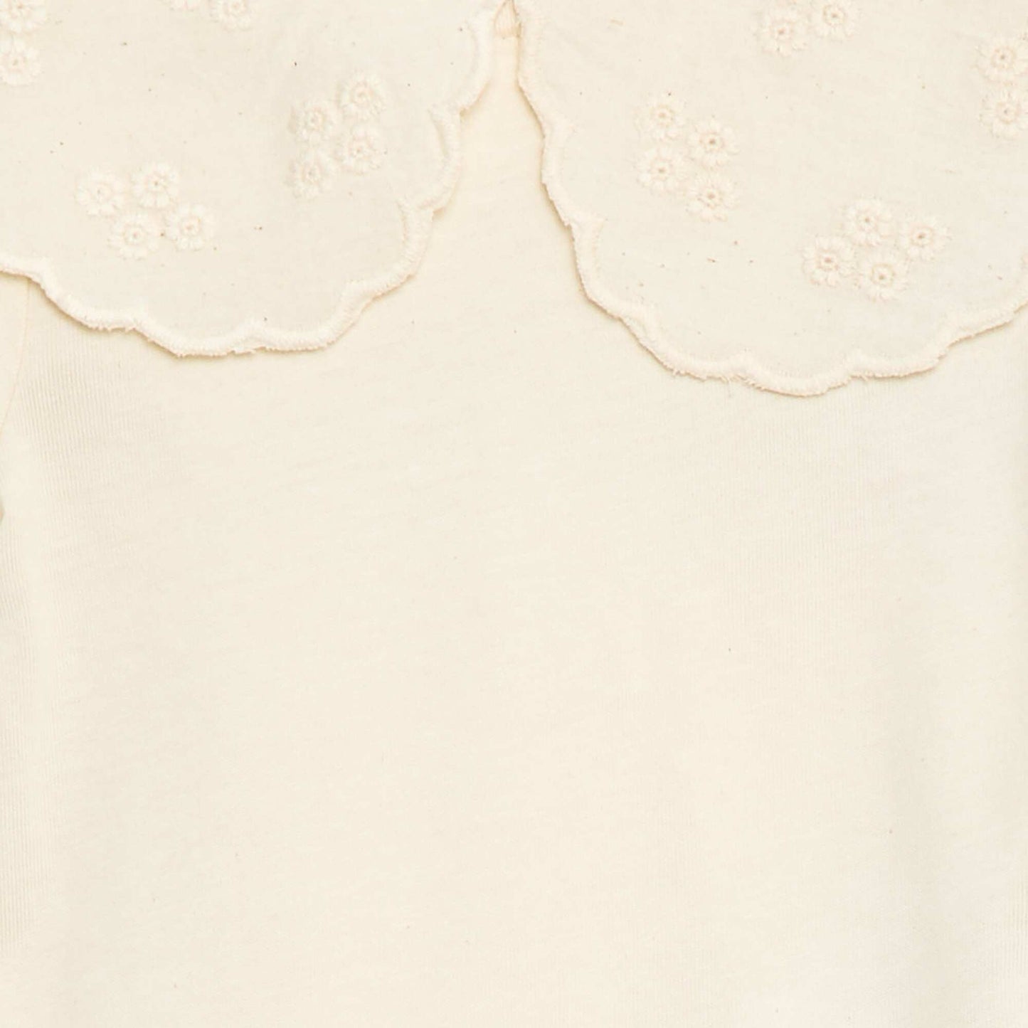 Baby Bodysuit with Peter Pan Collar WHITE