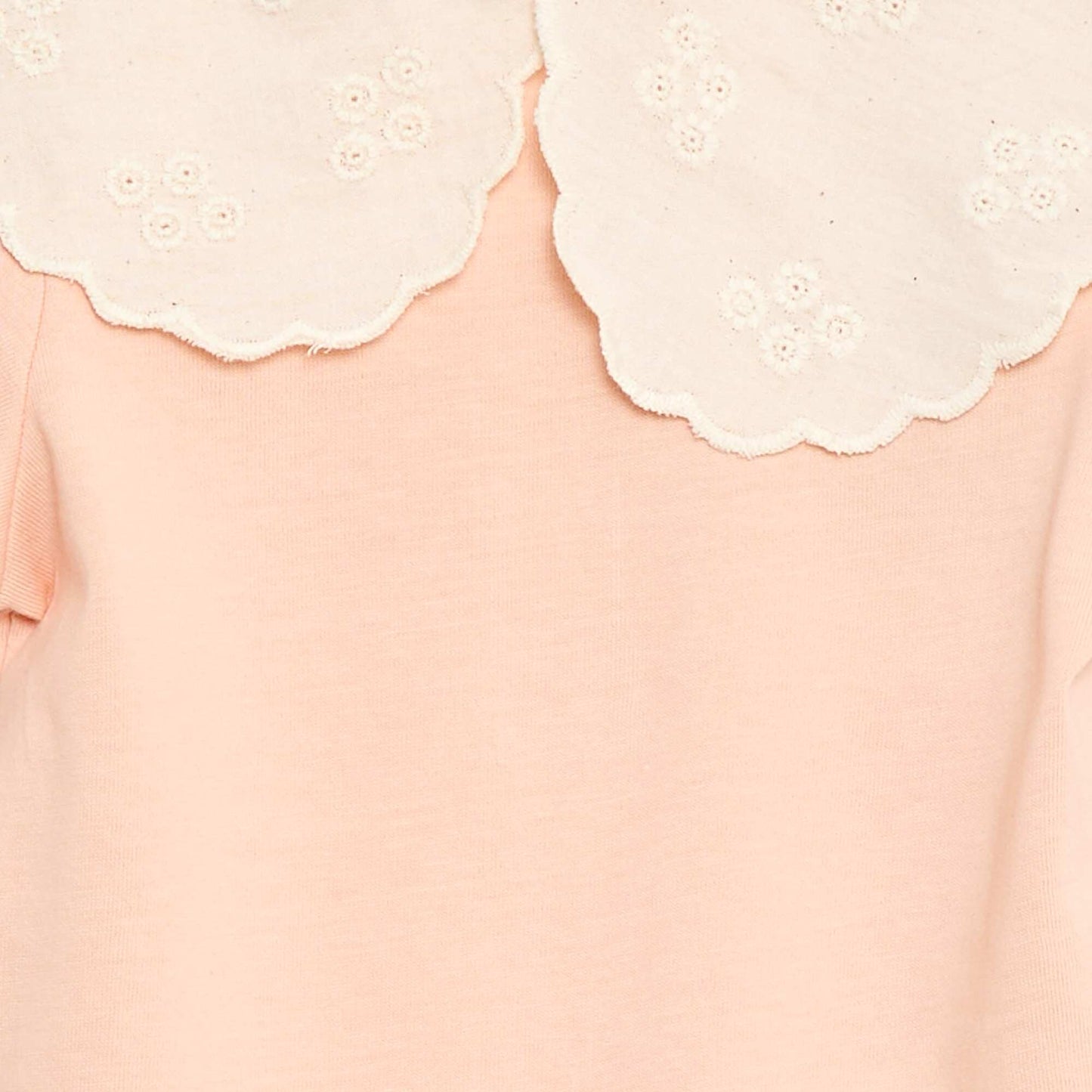 Baby Bodysuit with Peter Pan Collar PINK