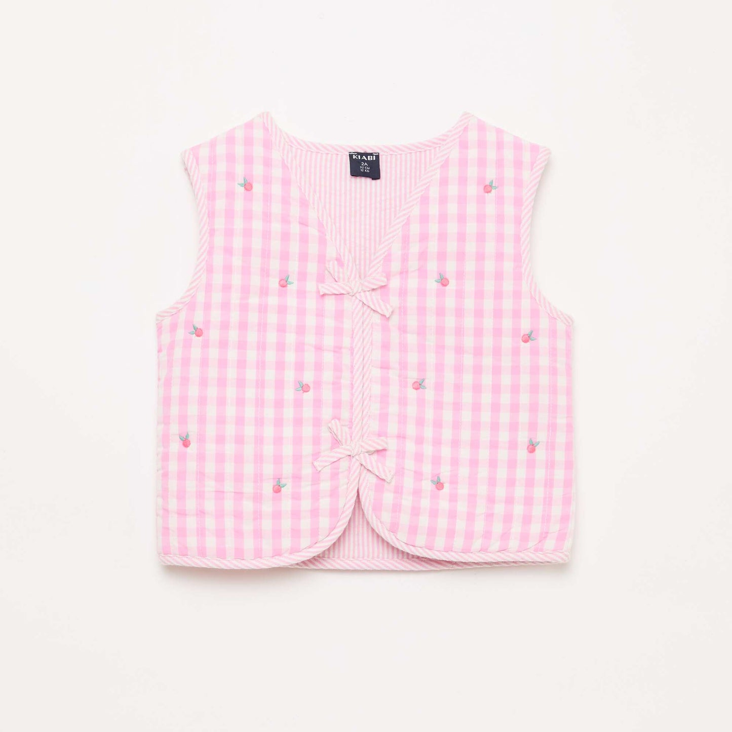 Reversible Poplin Sleeveless Vest PINK