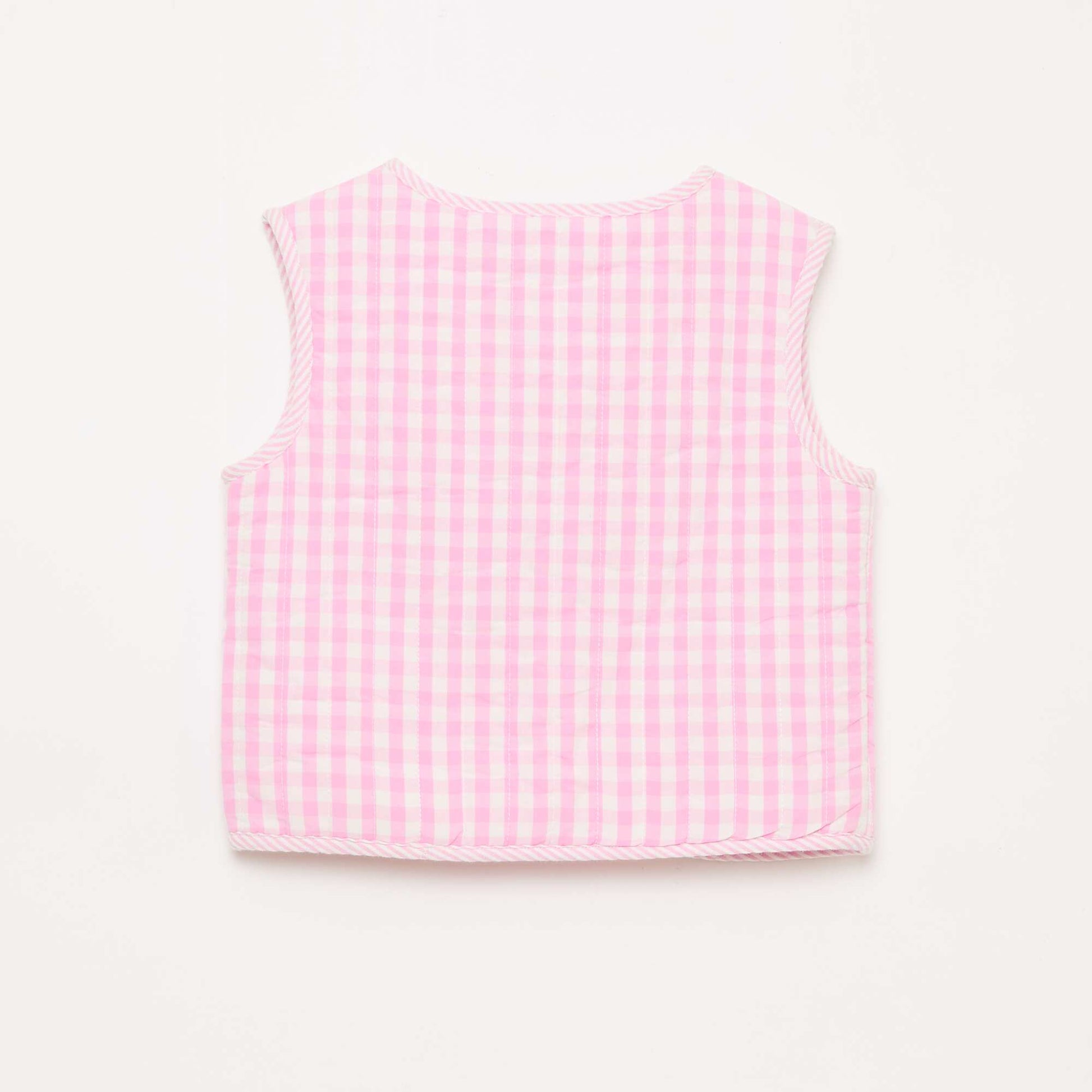 Reversible Poplin Sleeveless Vest PINK