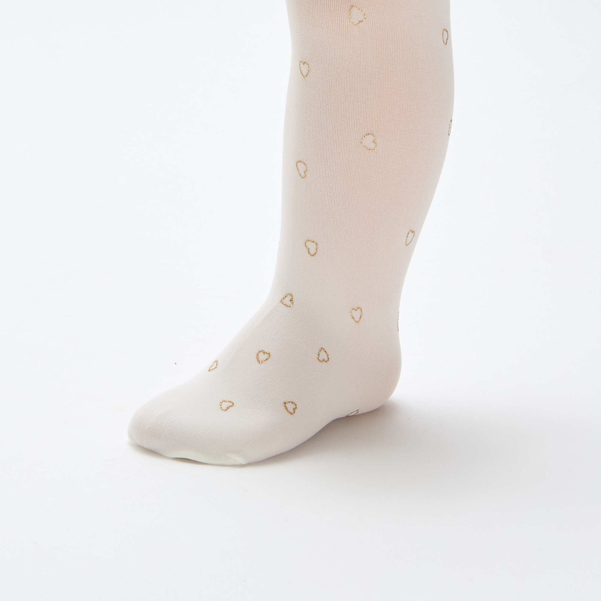 2-Pack of Lightweight Printed Tights WHITE