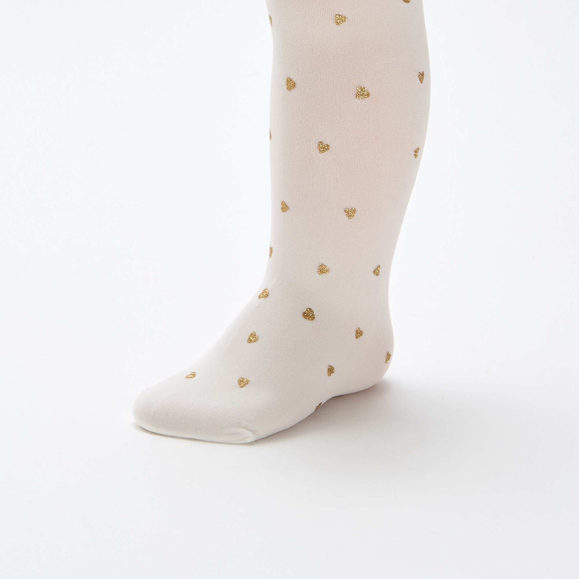 2-Pack of Lightweight Printed Tights WHITE