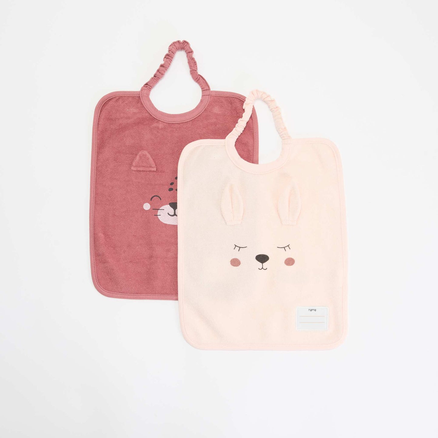 Pack of 2 pull-on bibs PINK