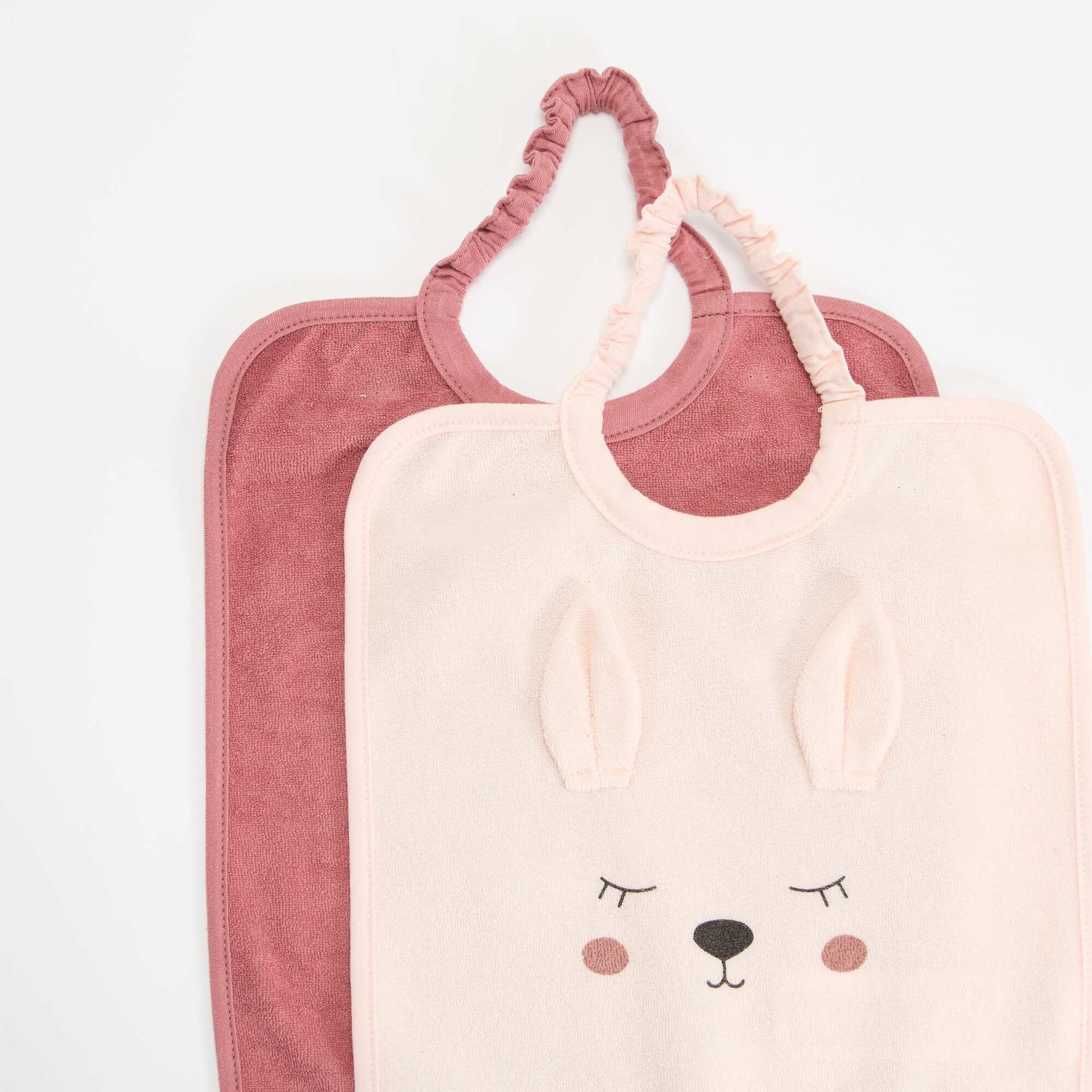 Pack of 2 pull-on bibs PINK