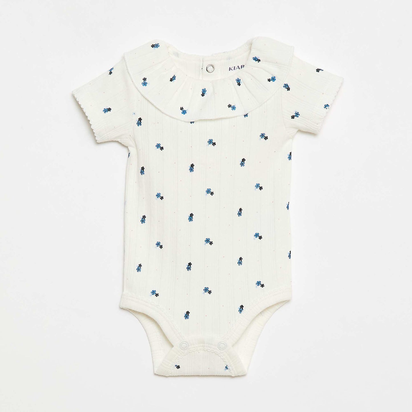 2-Pack of Ruffled Collar Bodysuits WHITE