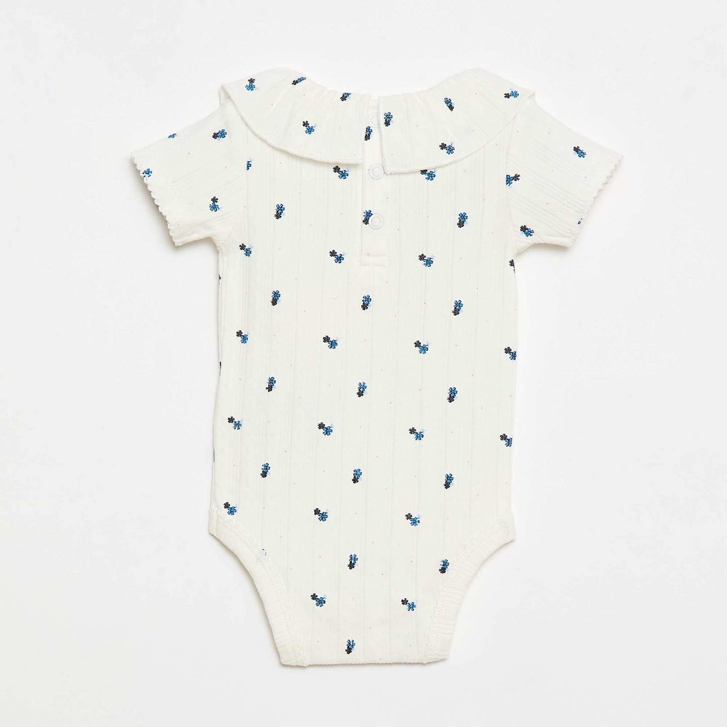 2-Pack of Ruffled Collar Bodysuits WHITE