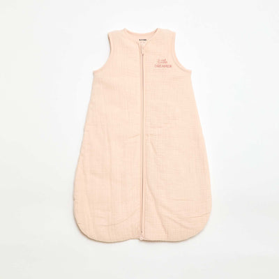Sleeveless Zipped Cotton Sleep Sack PINK