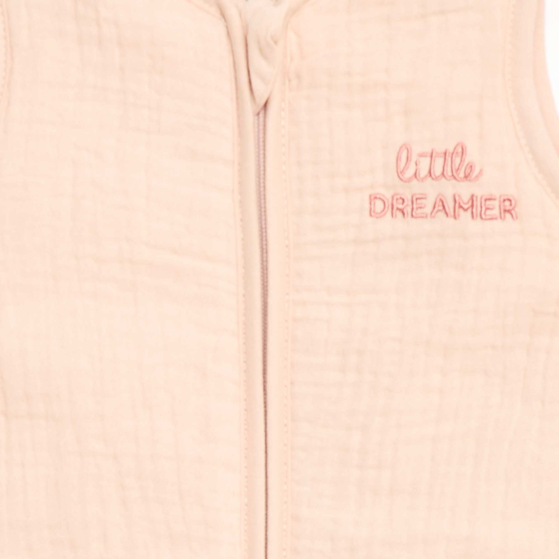 Sleeveless Zipped Cotton Sleep Sack PINK
