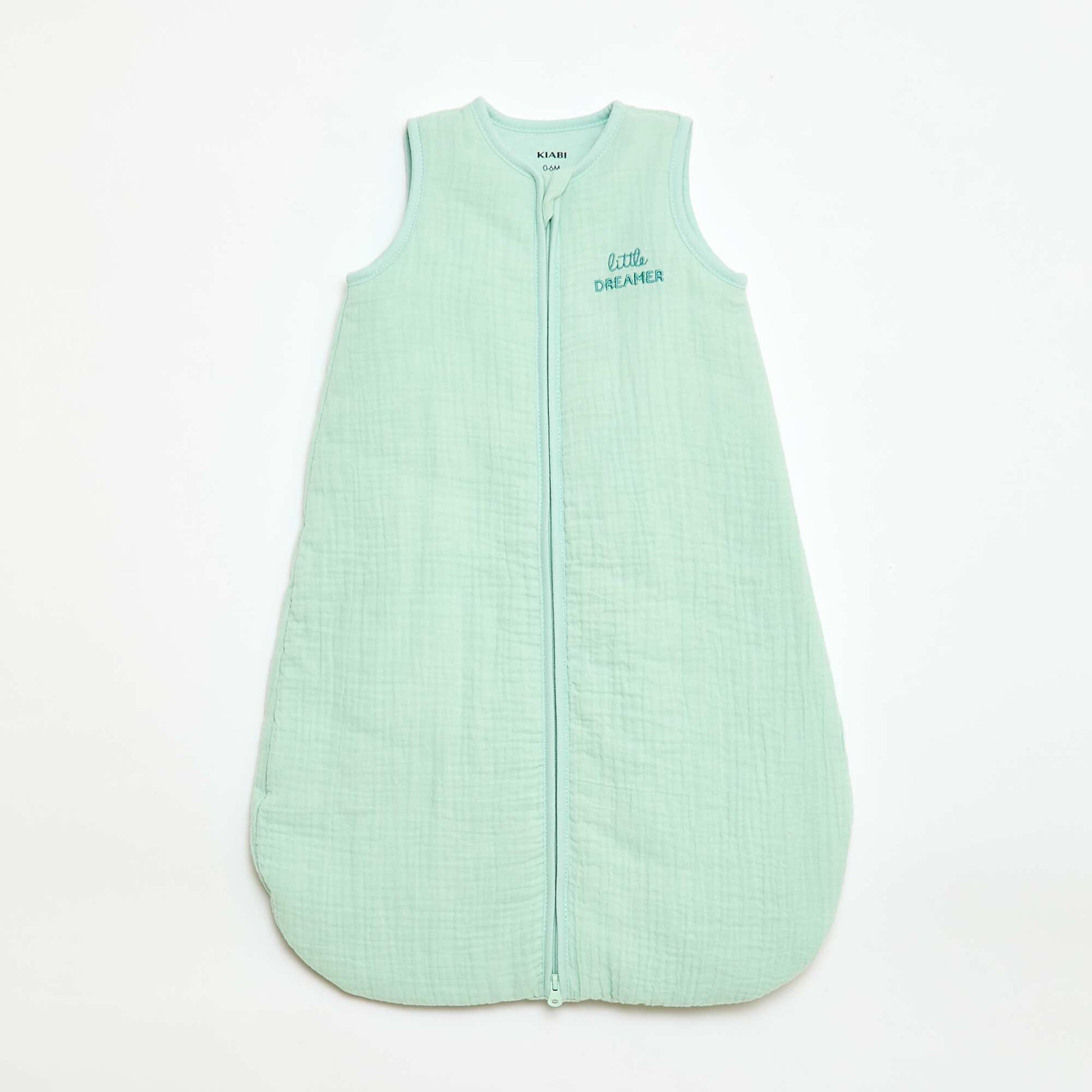 Sleeveless Zipped Cotton Sleep Sack BLUE