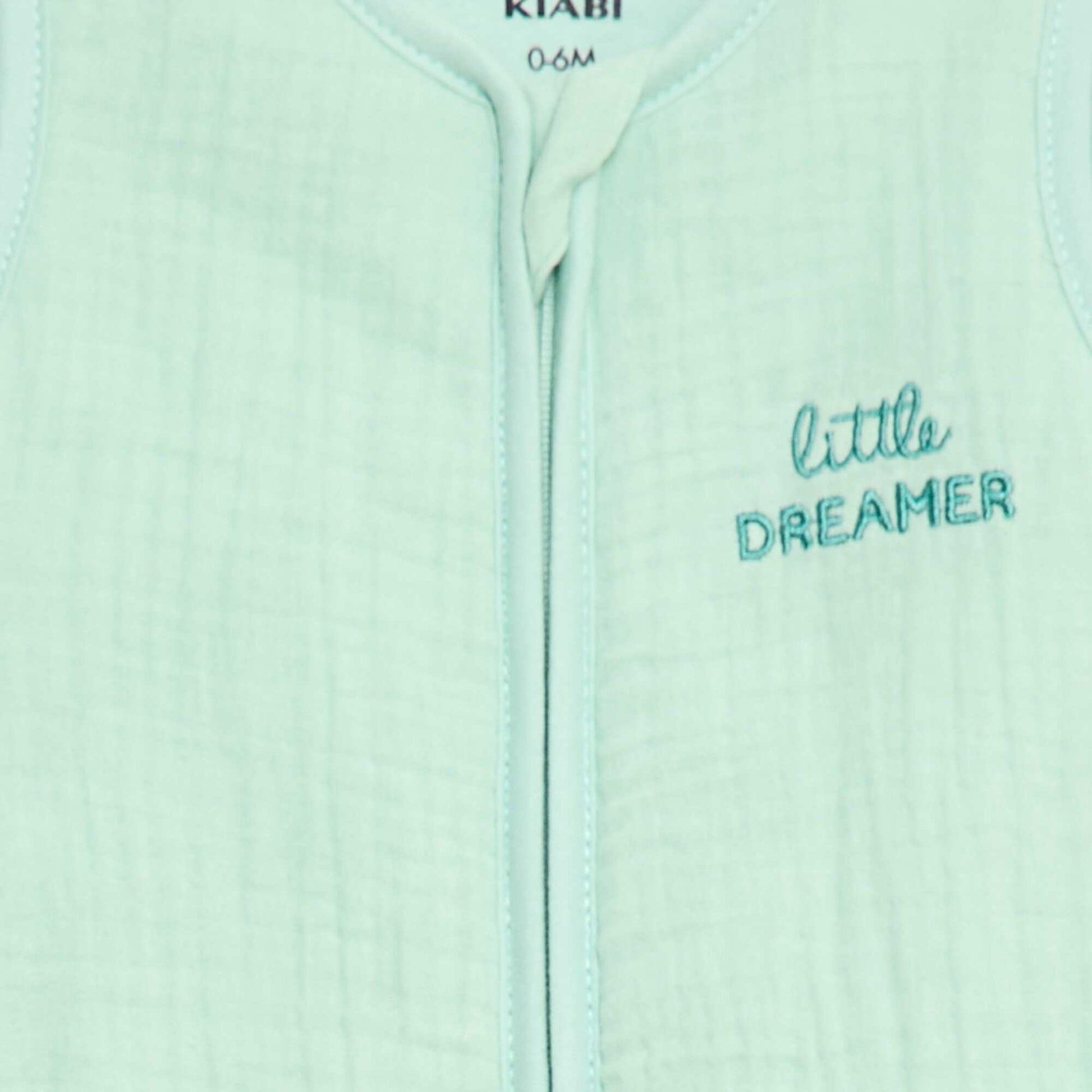 Sleeveless Zipped Cotton Sleep Sack BLUE