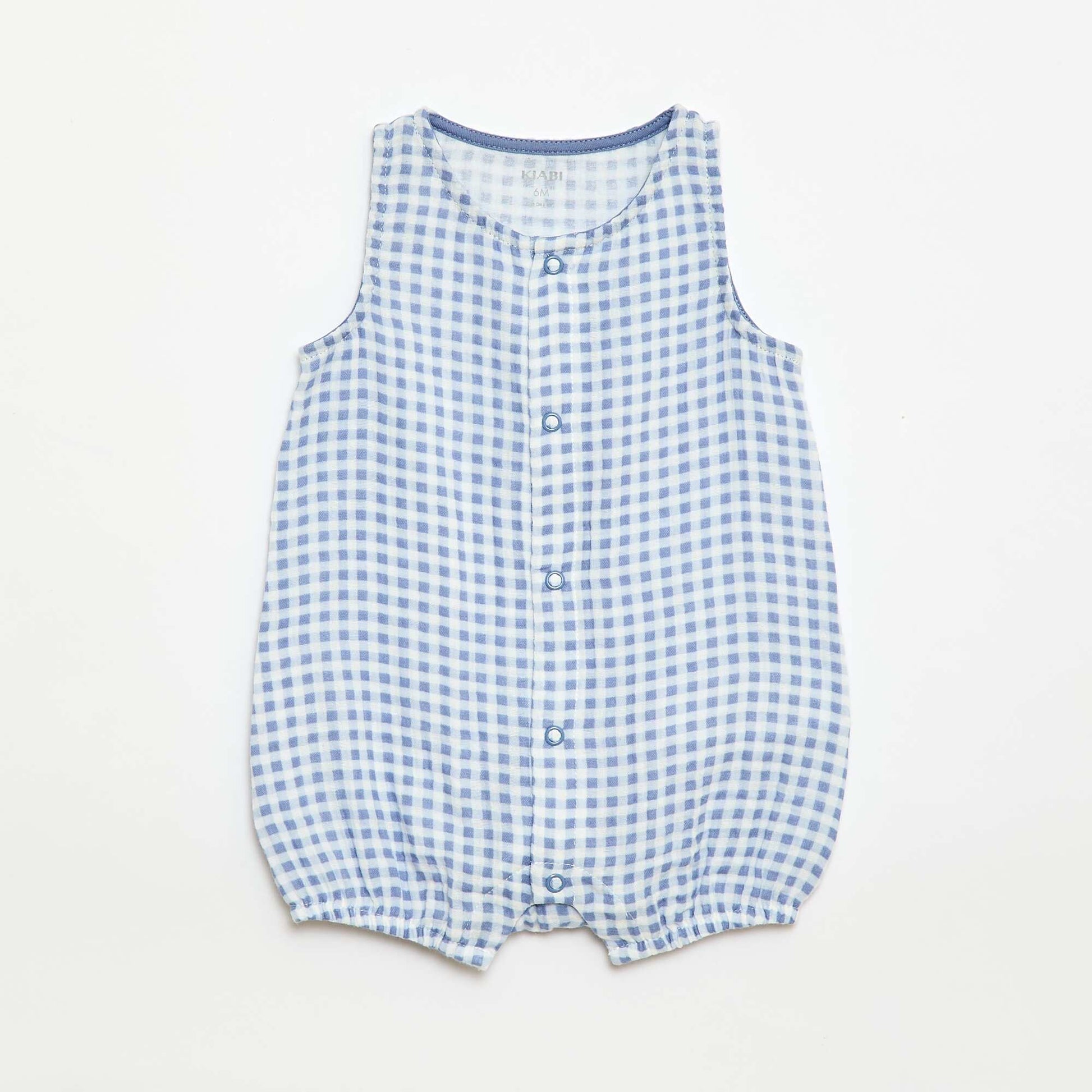 Cotton Gauze Sleepsuit Romper BLUE
