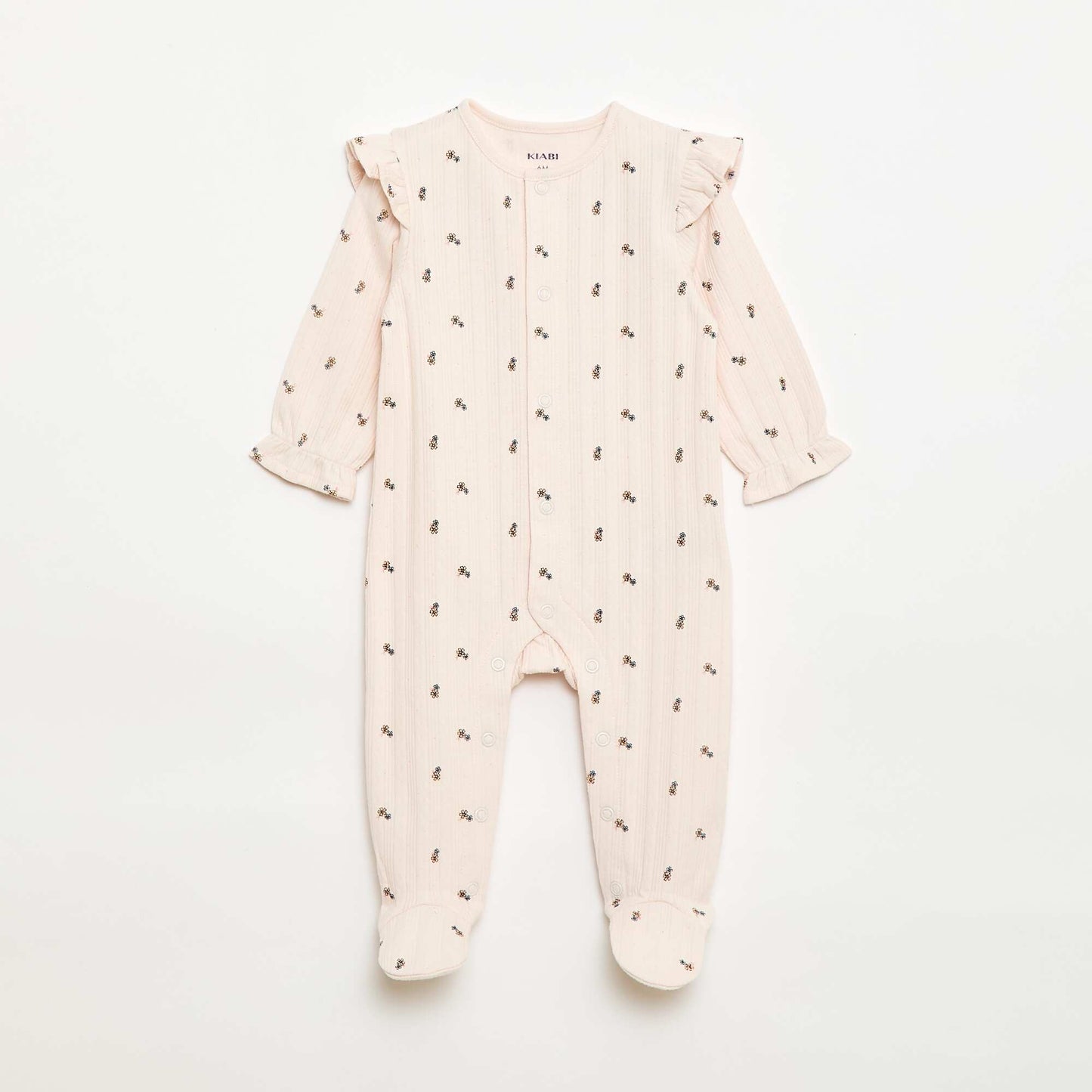 Footed Pajamas with Front Opening PINK
