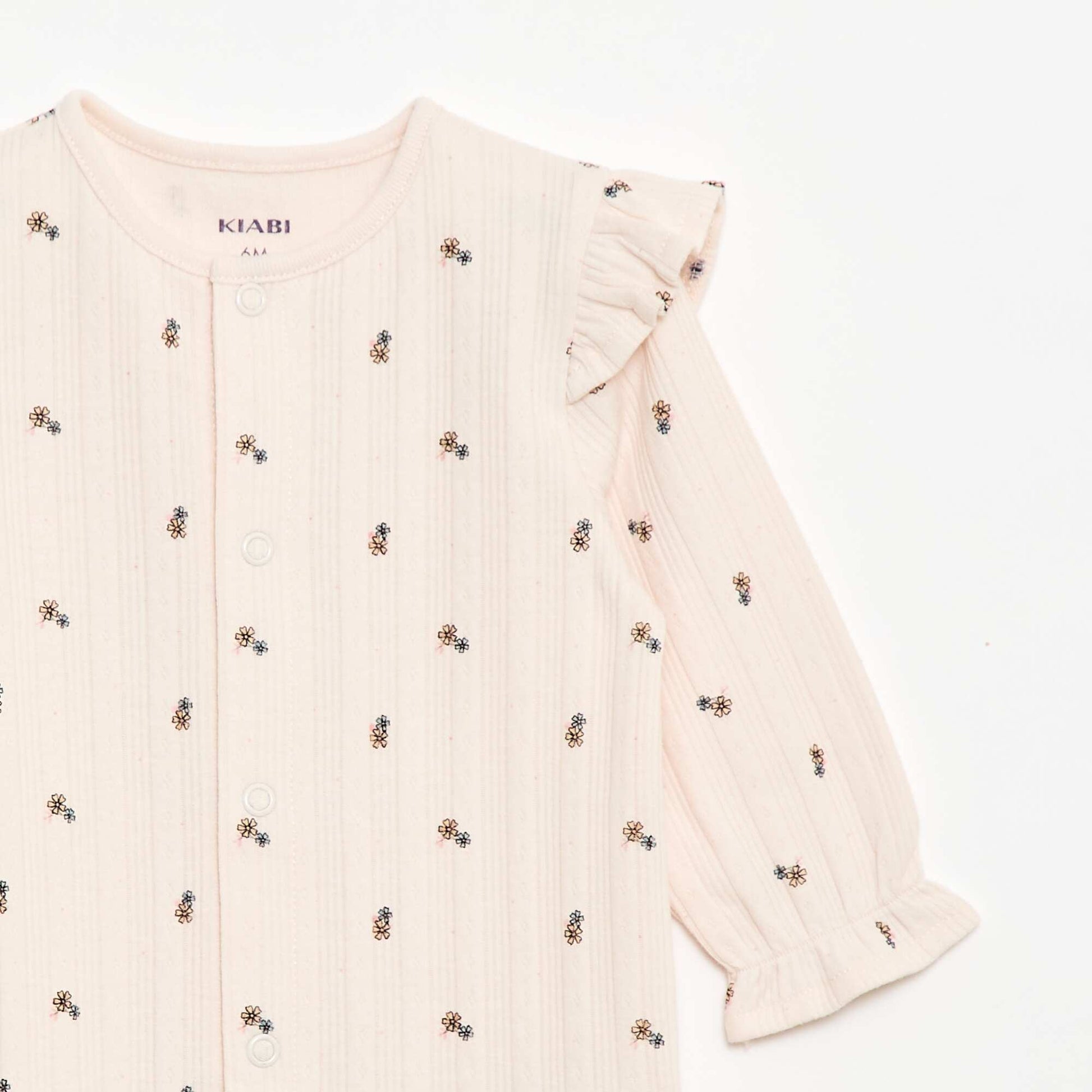 Footed Pajamas with Front Opening PINK