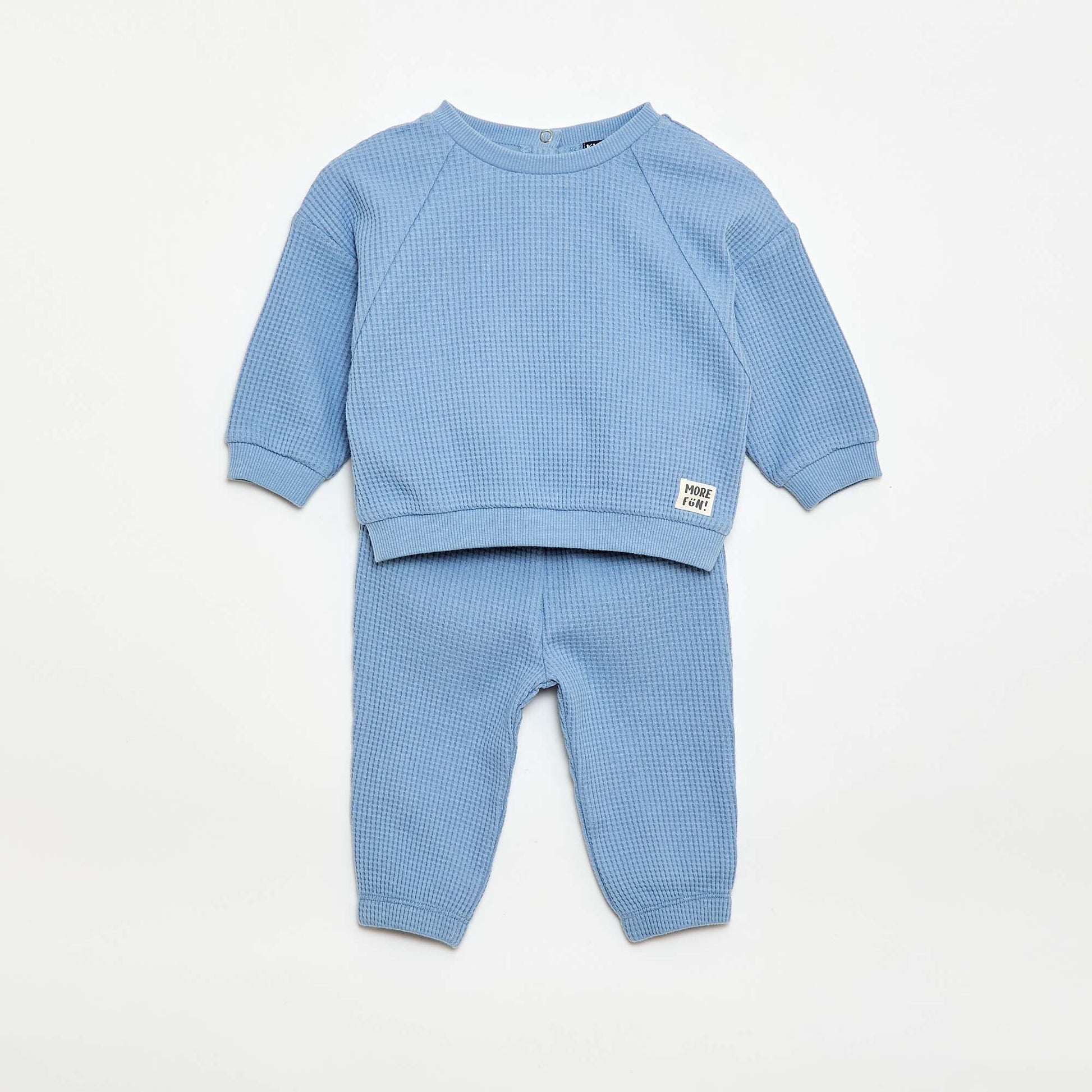 Honeycomb sweatshirt + trousers set - 2 pieces BLUE