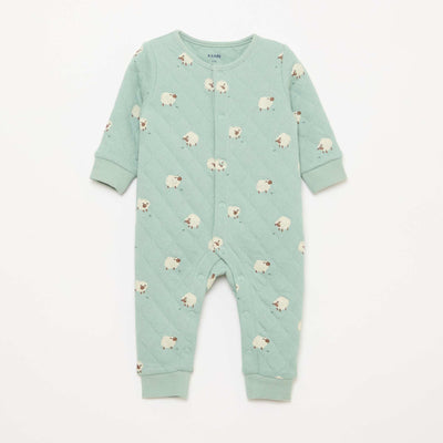 Quilted Sleeper Without Feet BLUE
