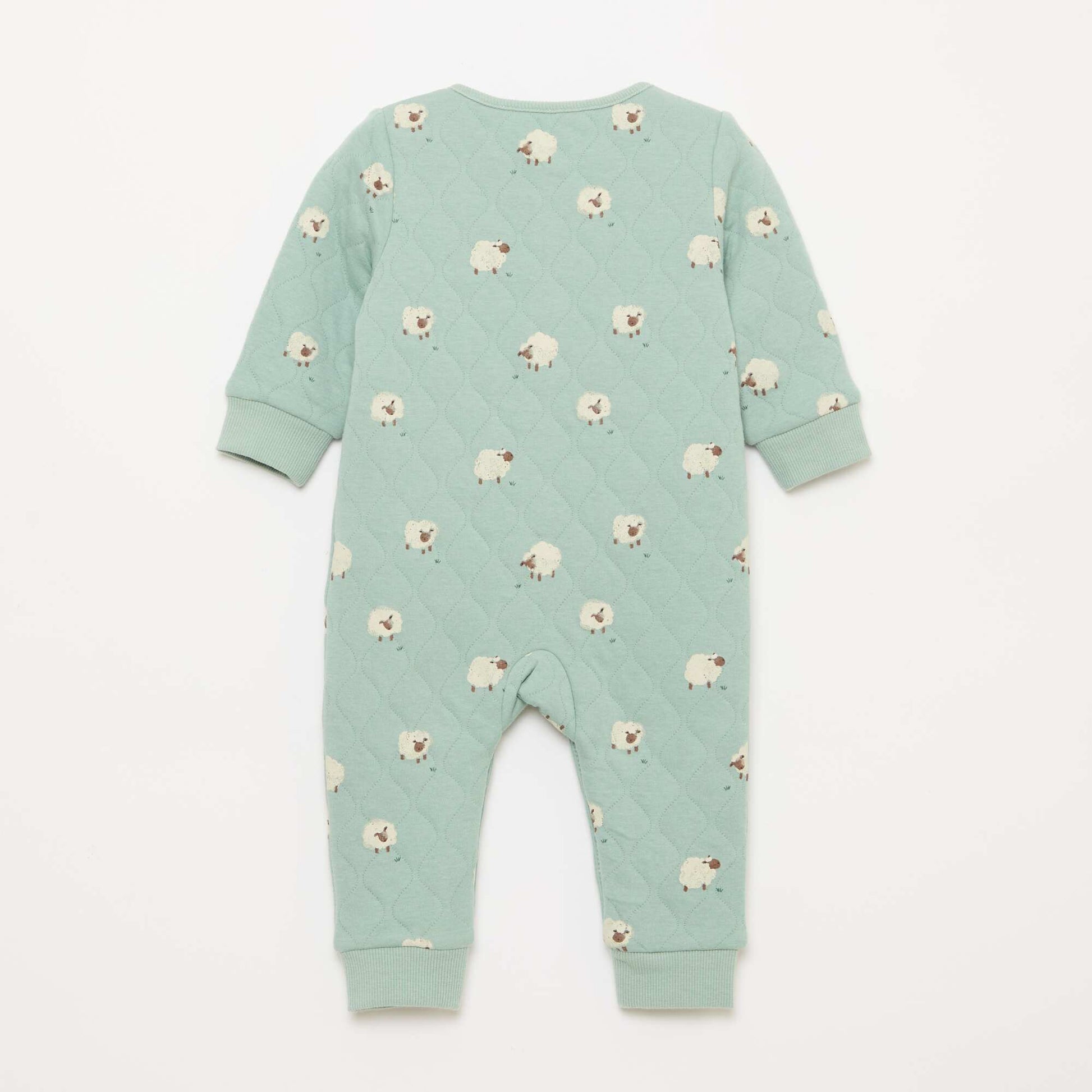 Quilted Sleeper Without Feet BLUE