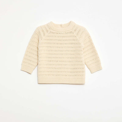 Fancy Knit Sweater WHITE