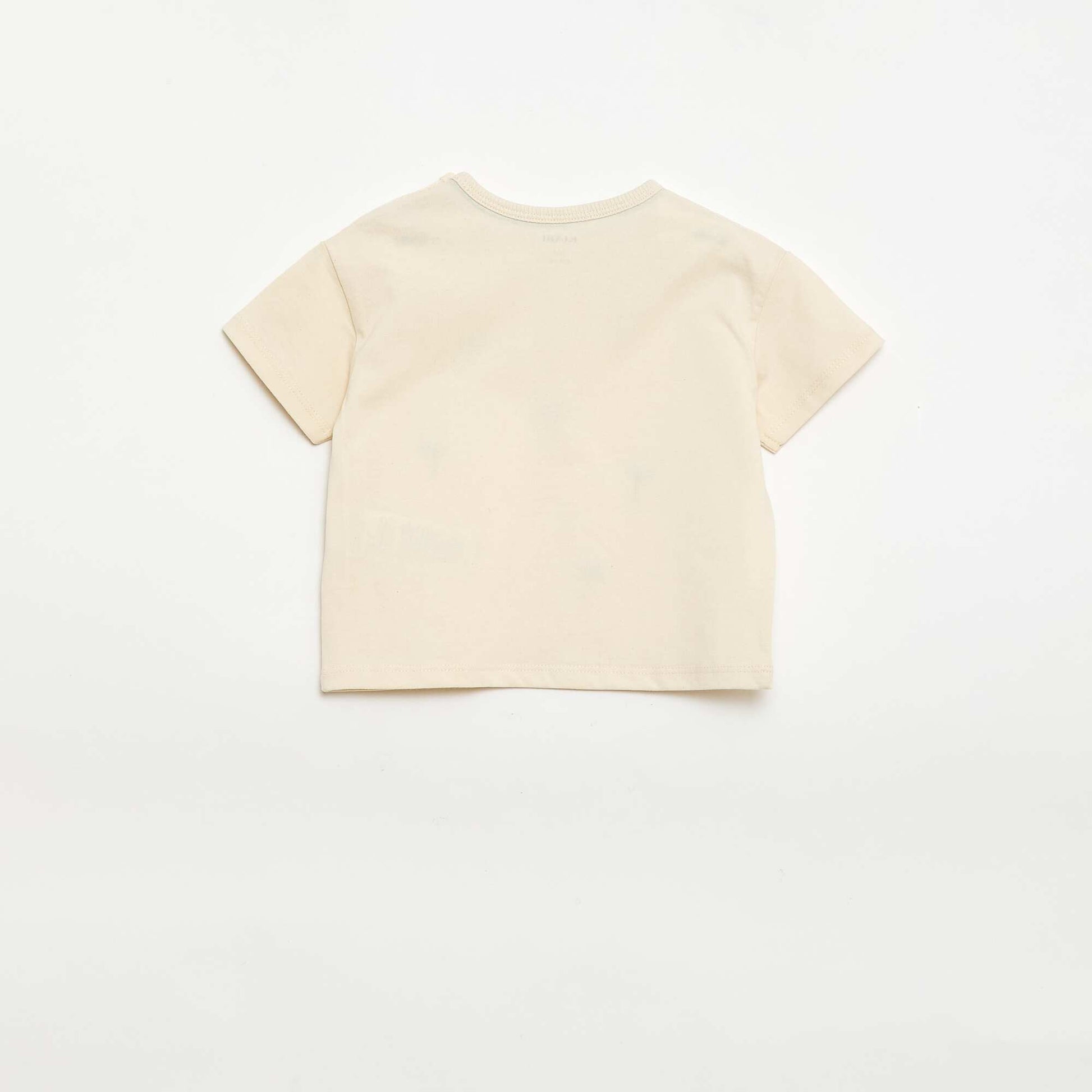 Tropical Print Short-Sleeve Cotton T-shirt WHITE