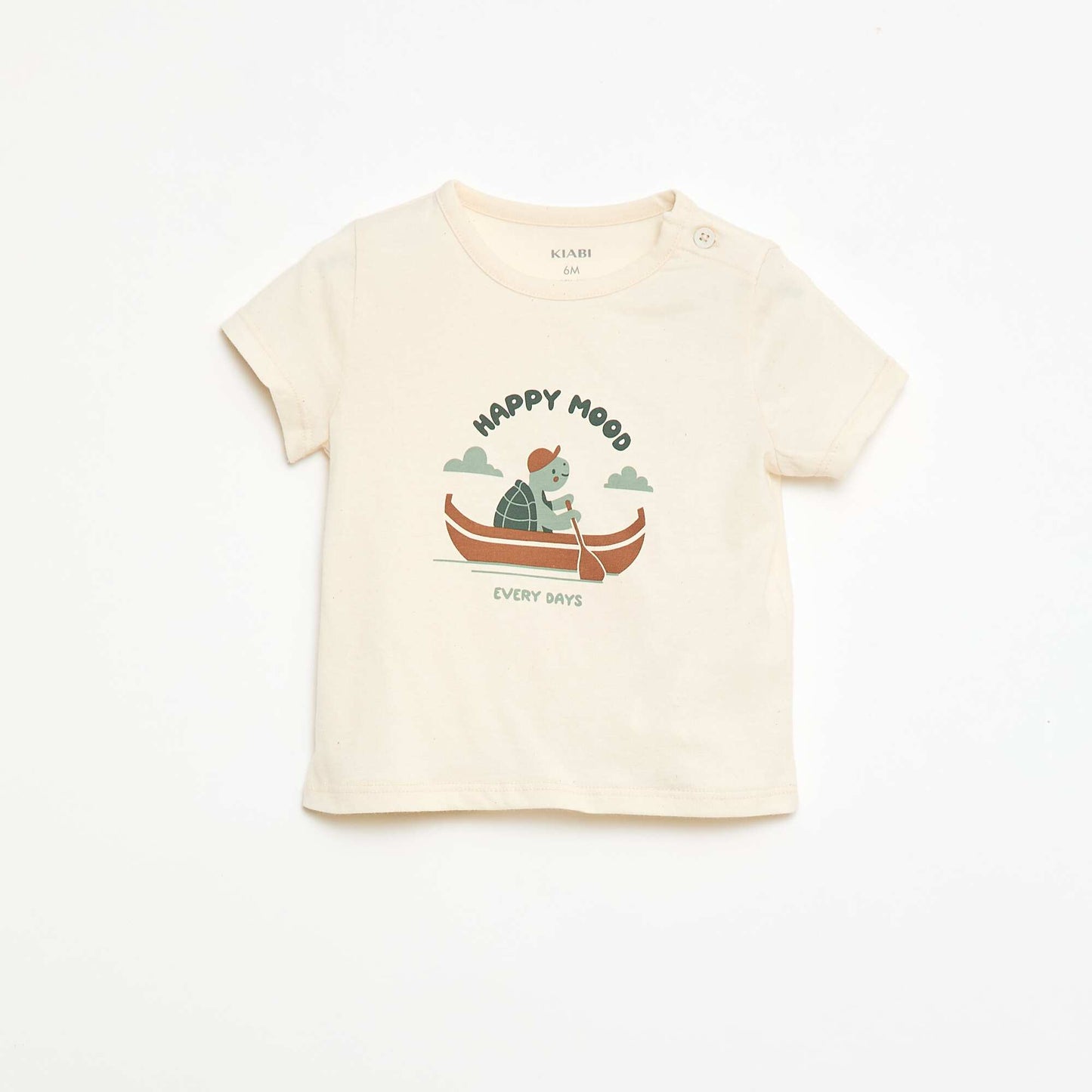 Short-sleeved cotton jersey T-shirt WHITE
