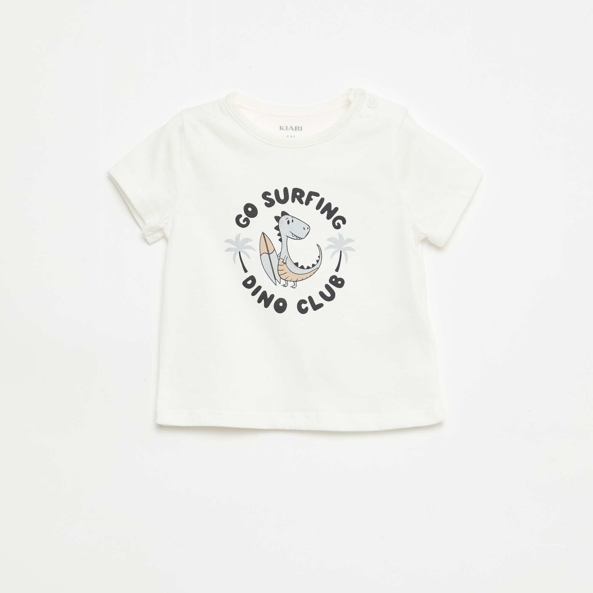 Short-Sleeved Cotton Jersey T-Shirt WHITE
