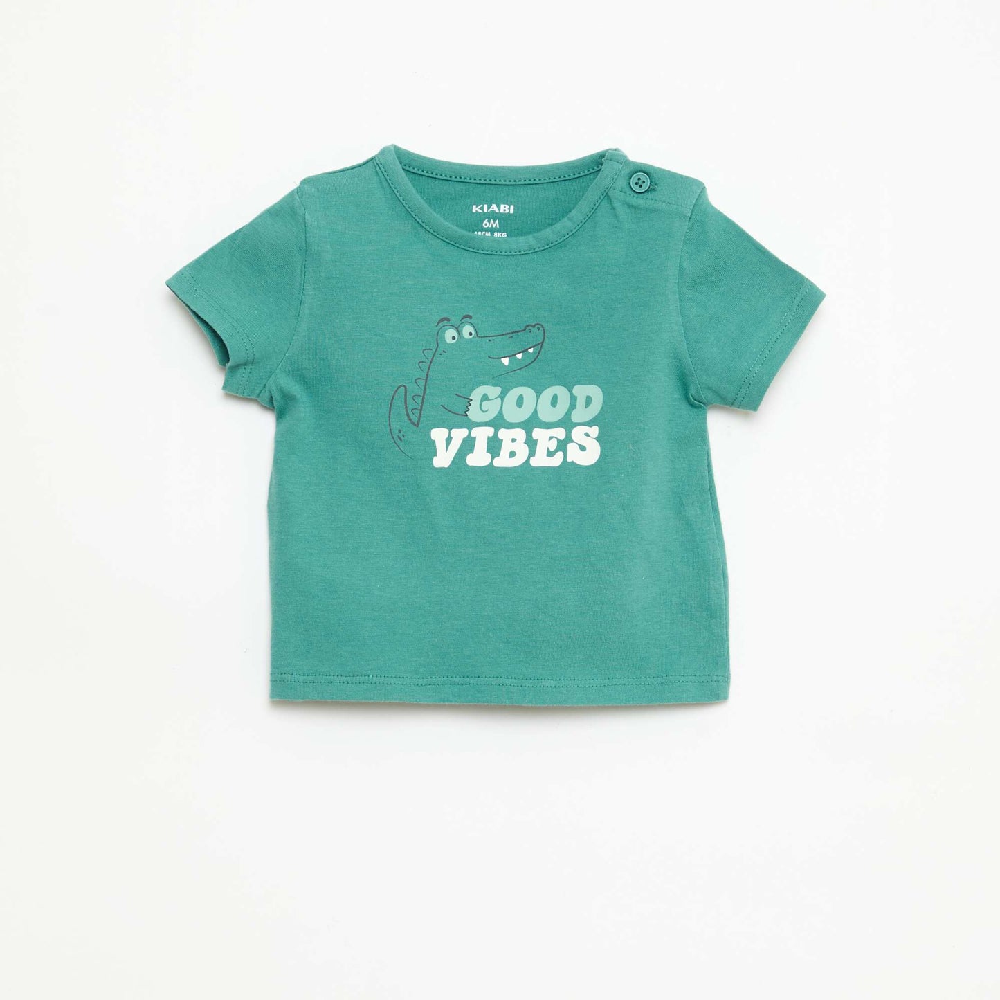 Short-Sleeved Cotton Jersey T-Shirt GREEN